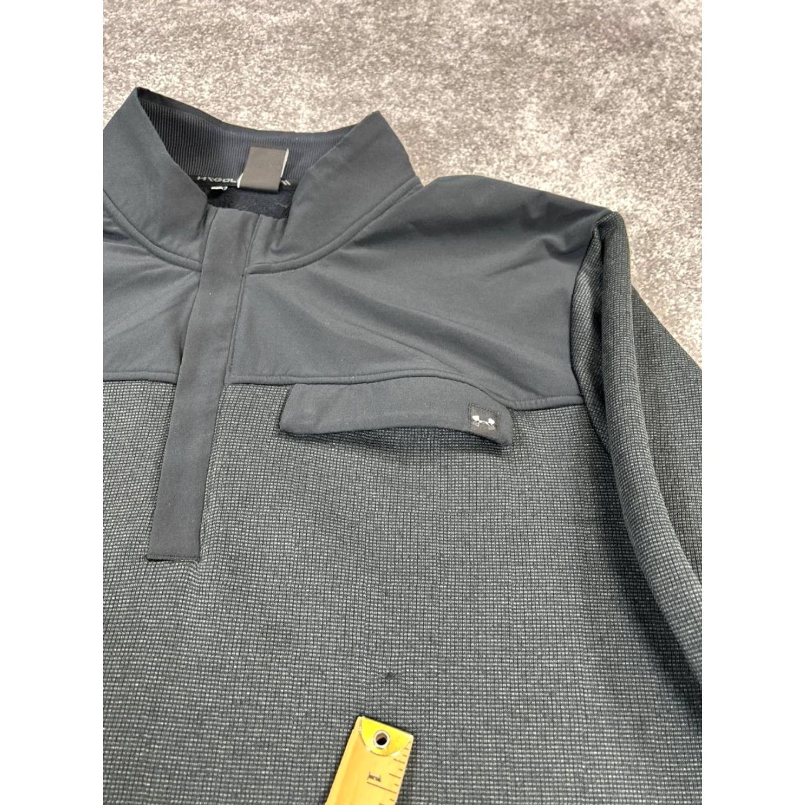 Under Armour Under Armour Storm Sweater Mens 2XL Gray Mock Neck Pullover Long Sleeve Logo fleece Weather Outdoor Casual Athletic Sport Shirt Mens Size US XXL / EU 58 / 5 - 7 Thumbnail