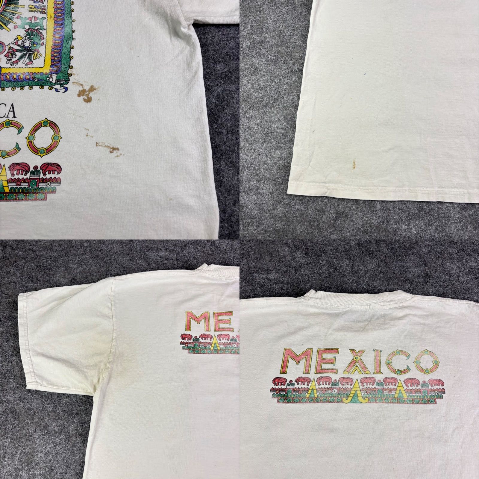 Vintage VINTAGE Cancun Mexico Codice Azteca Quetzalcoatl T-Shirt White Large Souvenir Size US L / EU 52-54 / 3 - 8 Thumbnail