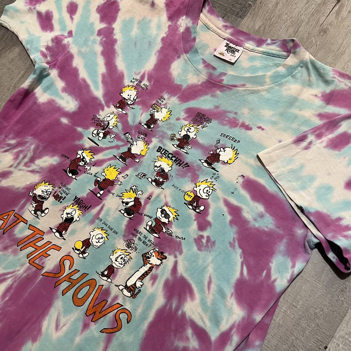 Grateful Dead × Vintage VTG Calvin And Hobbes At The Shows Grateful Dead Shirt Size US XL / EU 56 / 4 - 3 Thumbnail