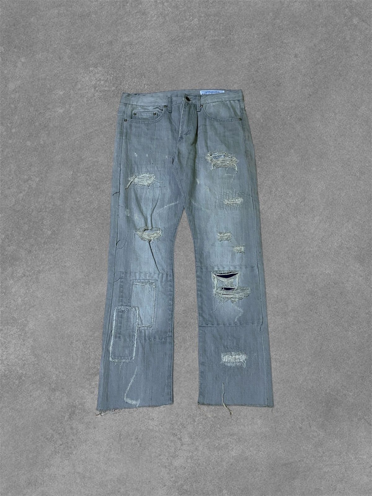 If Six Was Nine × Japanese Brand × Seditionaries Young Machines pacthwork and distressed Size 29" - 1 Thumbnail