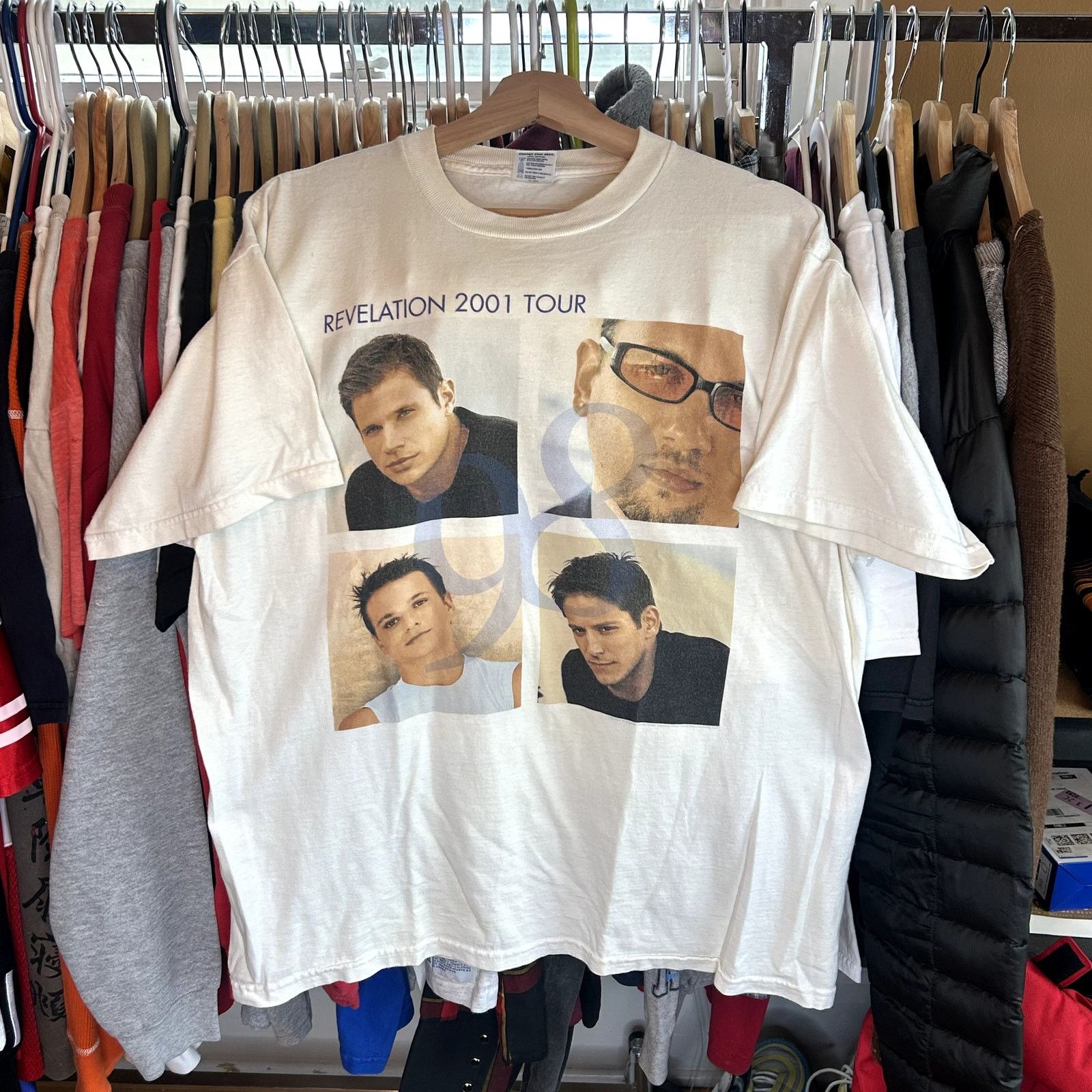 Delta Y2K 98 Degrees Revelation 2001 Tour T-Shirt Large Size US L / EU 52-54 / 3 - 1 Thumbnail