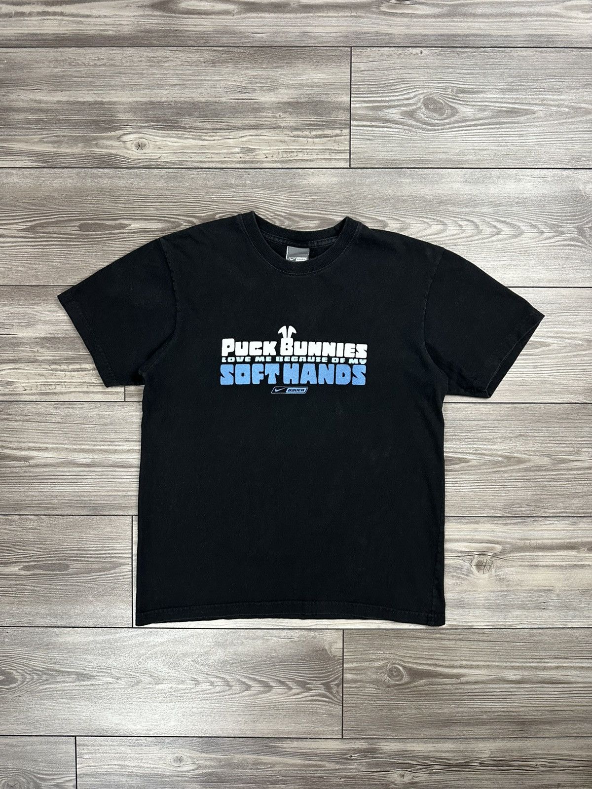 Nike Vintage Y2K Nike Bauer Hockey Puck Bunnies Funny T Shirt Size US M / EU 48-50 / 2 - 1 Thumbnail