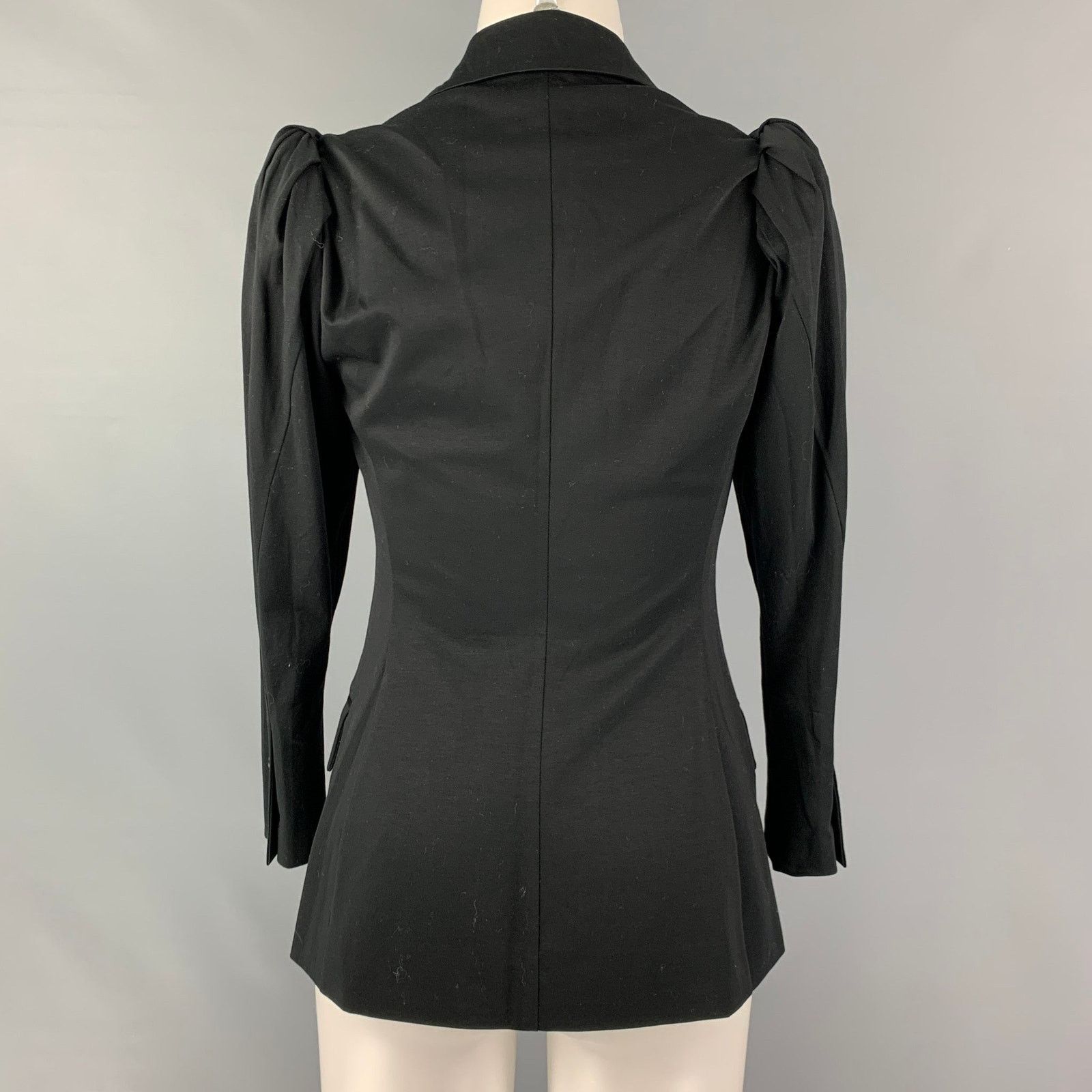 Moschino MOSCHINO Size 8 Black Cotton & Polyester Jacket Size M / US 6-8 / IT 42-44 - 3 Thumbnail