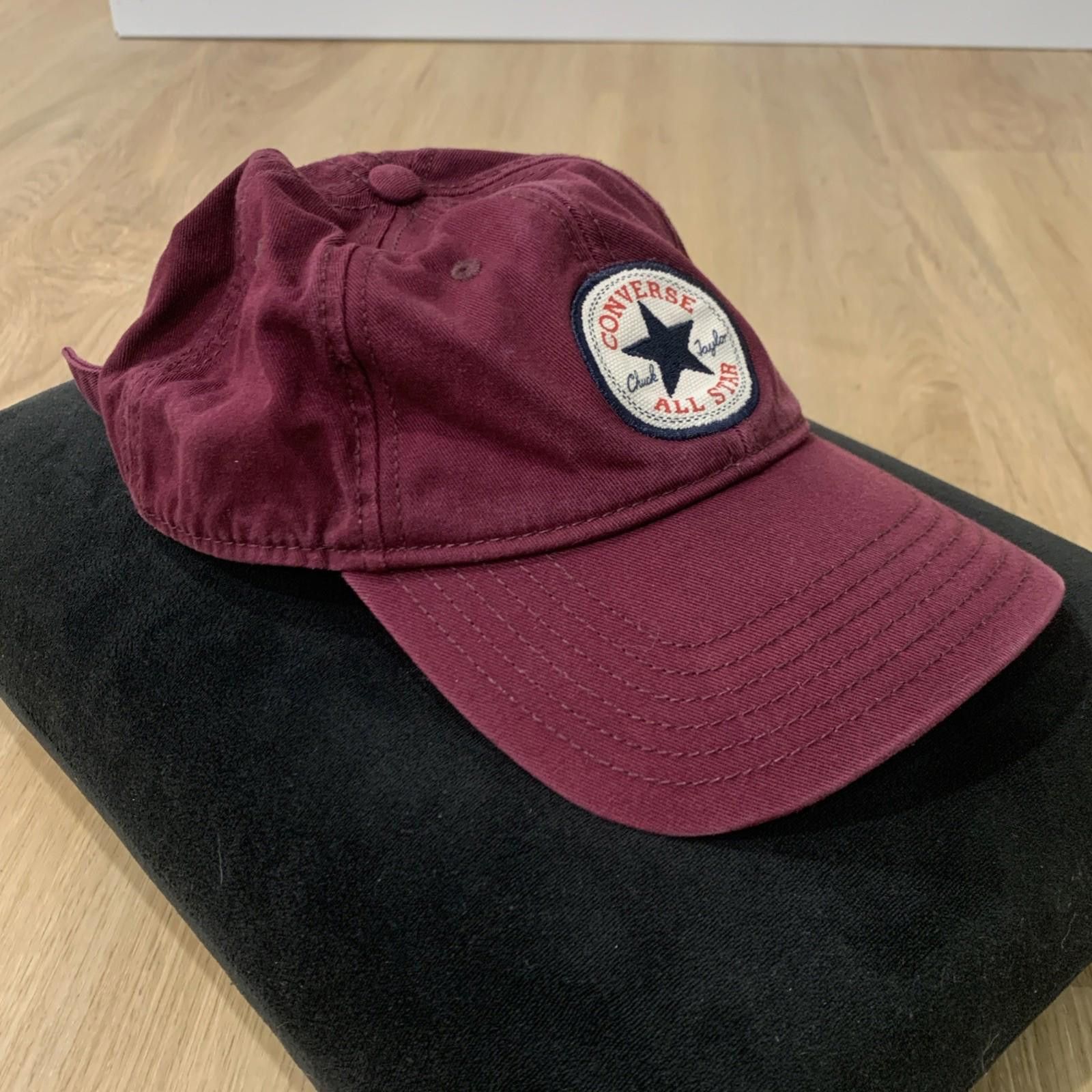 Converse New Converse Chuck Taylor Patch Cap Burgundy Bloodstone Hat Size ONE SIZE - 2 Thumbnail