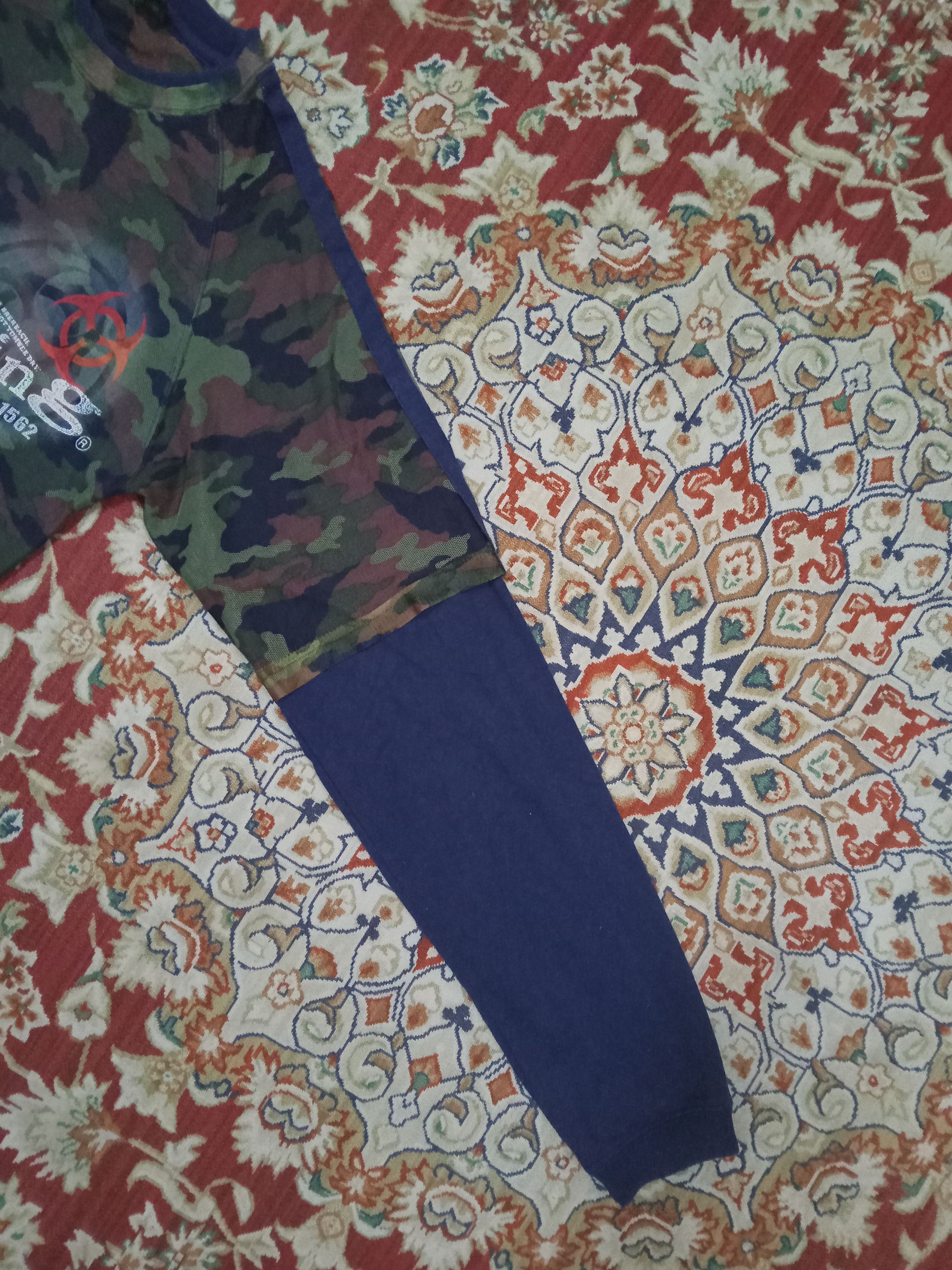 Other Warning Street Gear , Double Layer Long Sleeve Rare T Shirt Size US L / EU 52-54 / 3 - 11 Thumbnail