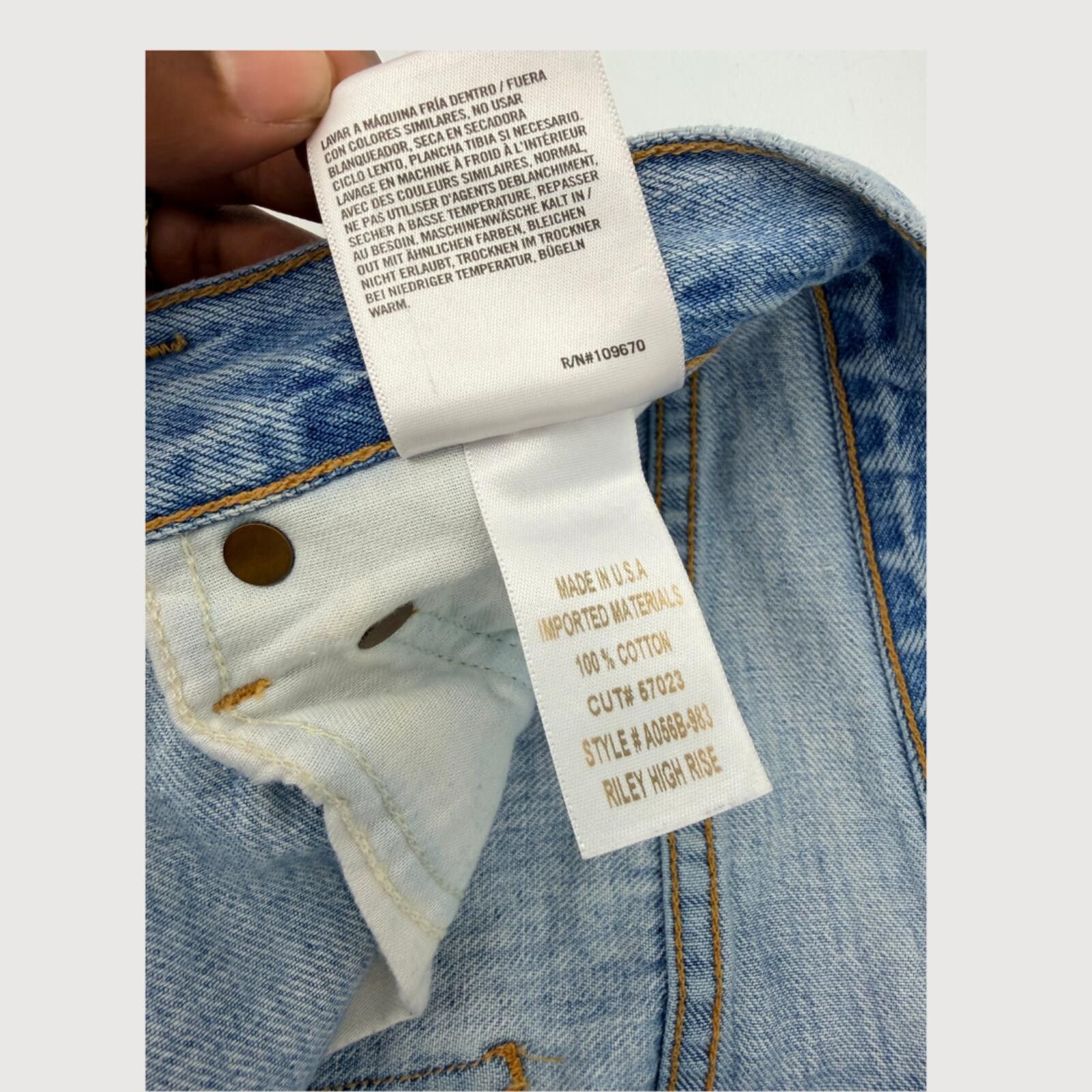 Agolde AGOLDE Riley Cropped Straight Jeans Light Wash 24 Size 24" / US 00 / IT 34 - 5 Thumbnail