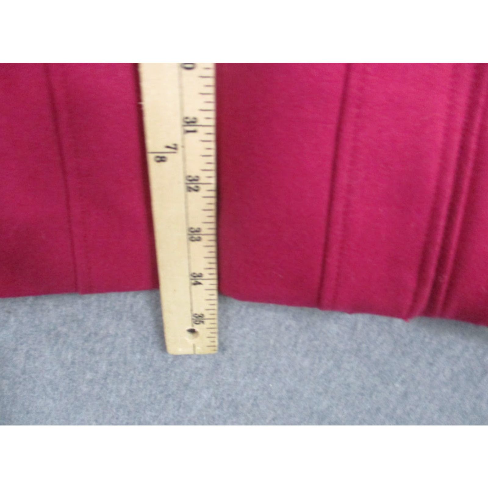 Vintage Tulle Wool Coat Womens L Pink Single-Breasted Mid Length Dressy Overcoat Ruffle Front Button Pocket Collared Lined Size L / US 10 / IT 46 - 4 Thumbnail
