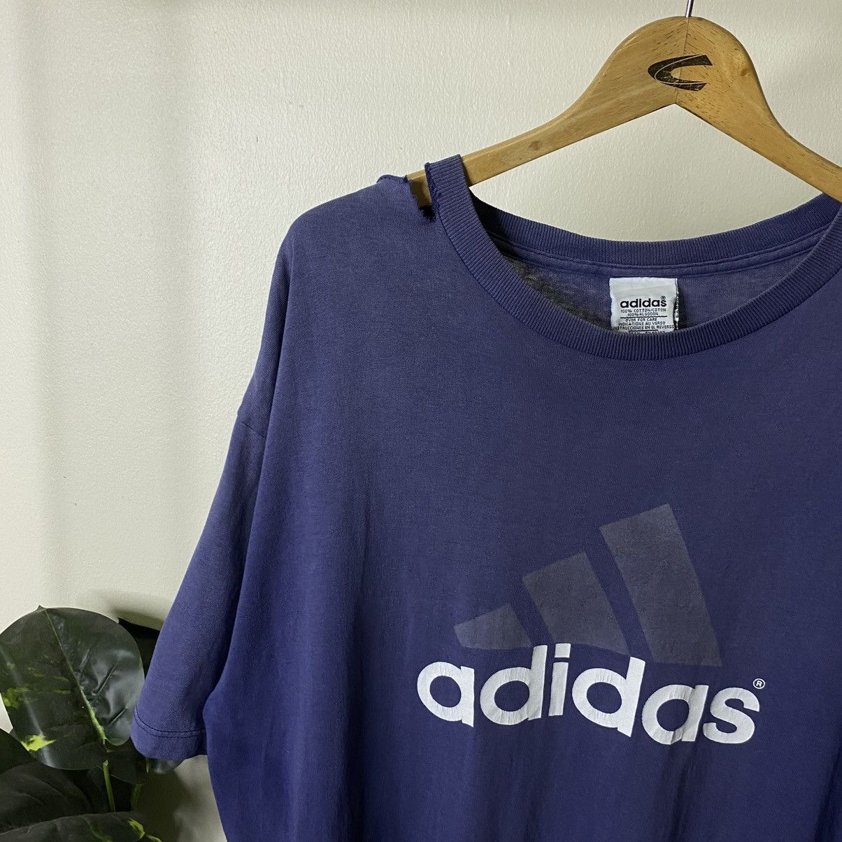Adidas 1990s Adidas Double Sided Graphic Sunfaded T Shirt Size US XL / EU 56 / 4 - 3 Thumbnail