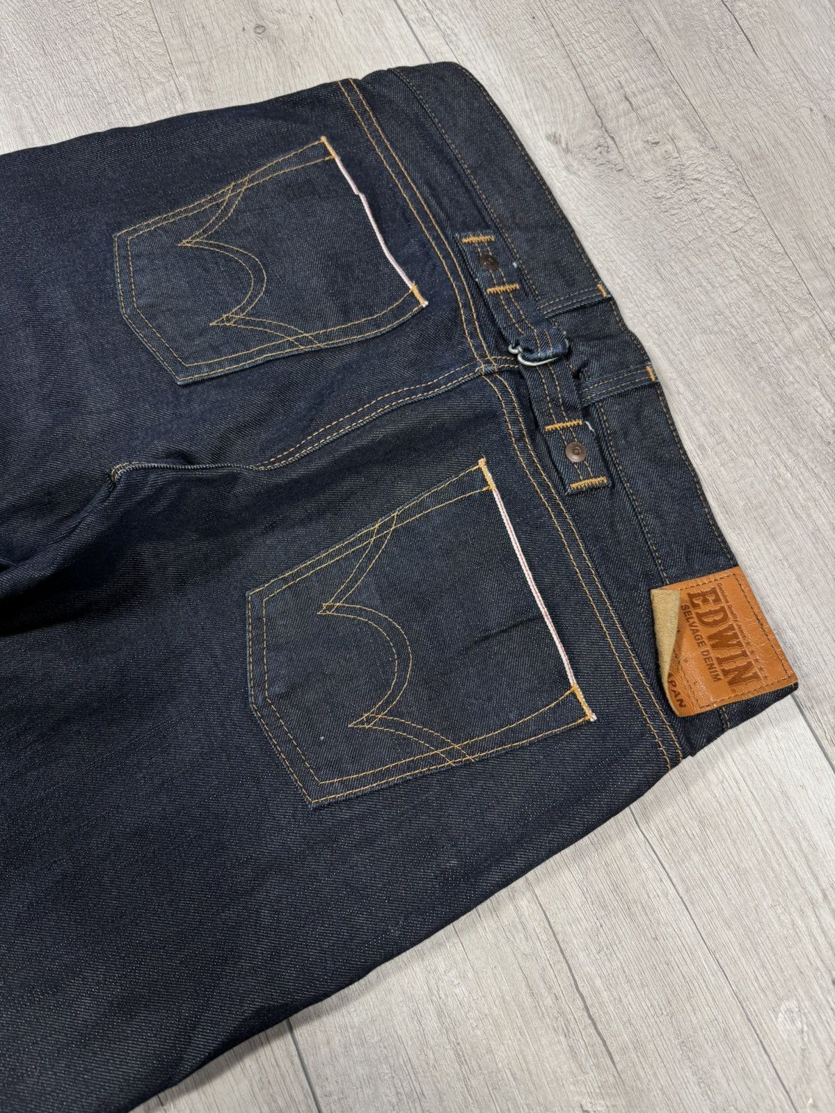 Edwin EDWIN LS555 Made In Japan Vintage Selvedge Navy Jeans Size US 30 / EU 46 - 3 Thumbnail