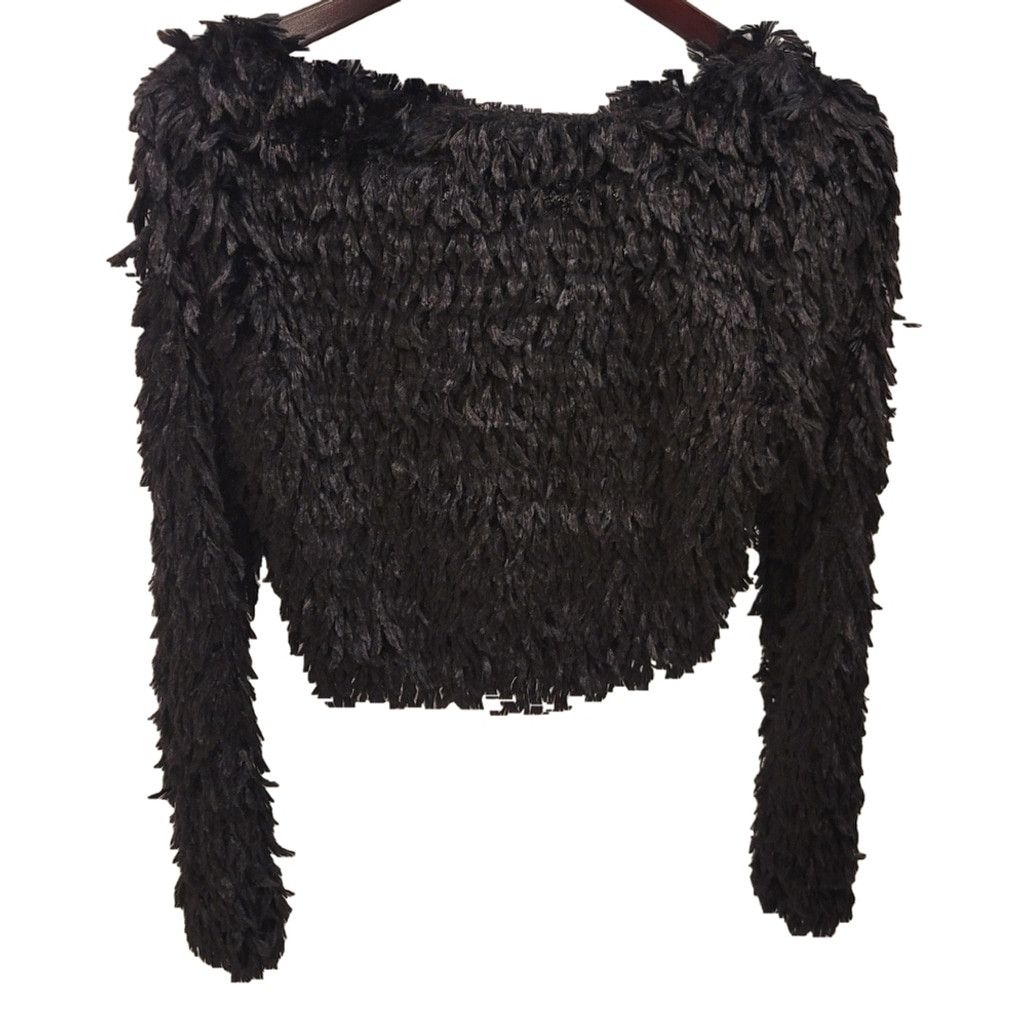 Other NWT Pretty Garbage Cropped Shag Cardigan Size M / US 6-8 / IT 42-44 - 2 Thumbnail
