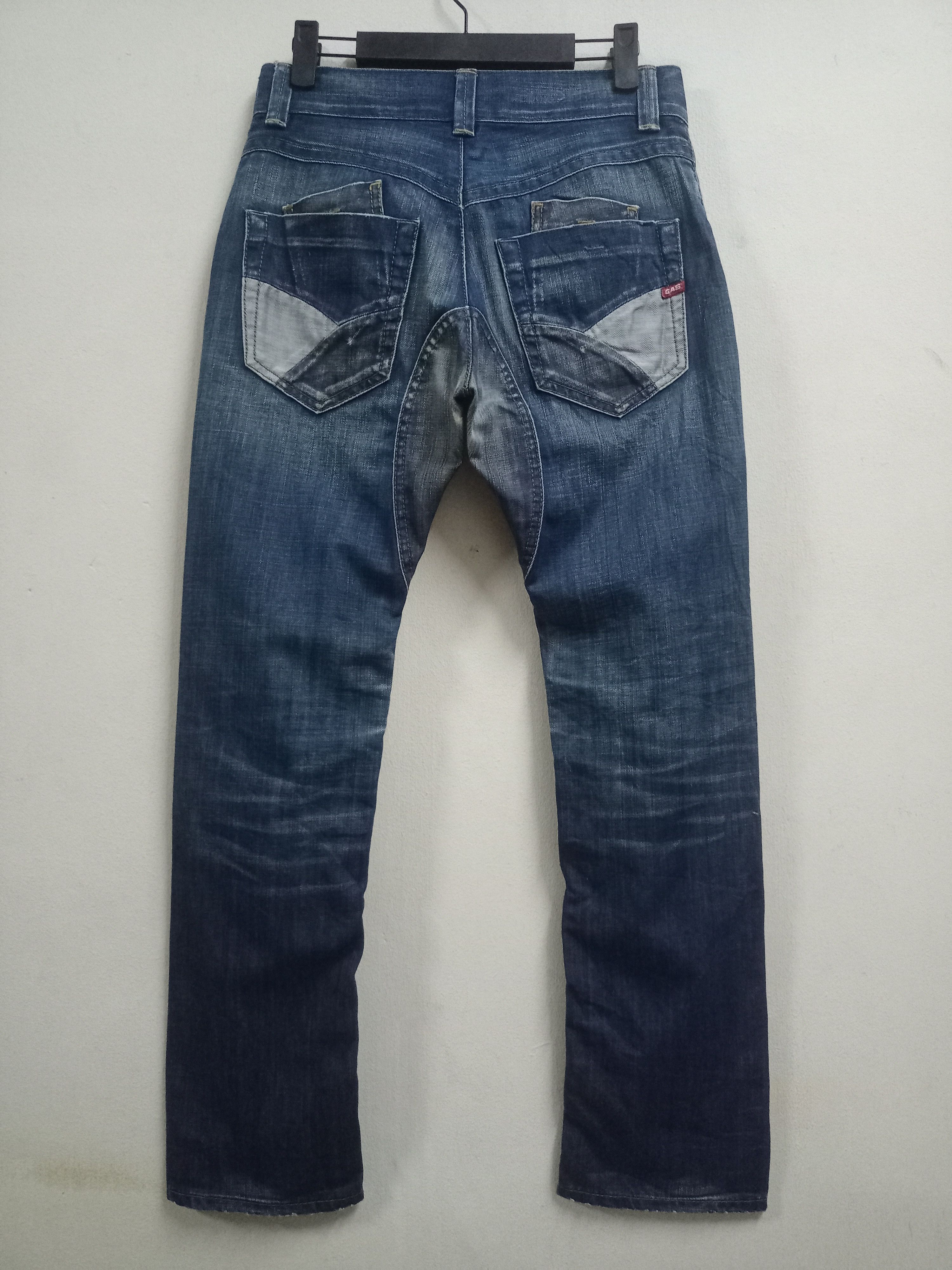 GAS Vintage Gas Spiderman Mask Design Blue Wash Curve Leg Jeans Size US 28 / EU 44 - 3 Thumbnail