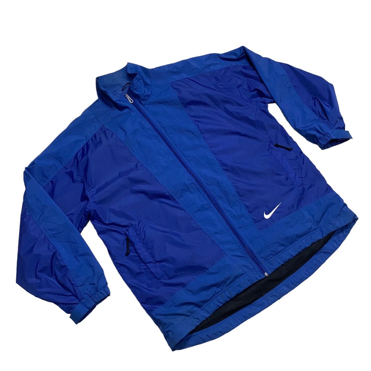 Nike × Vintage 【Rare】90's NIKE Silver Tag Embroidered Logo Nylon Jacket Size US XL / EU 56 / 4 - 7 Thumbnail