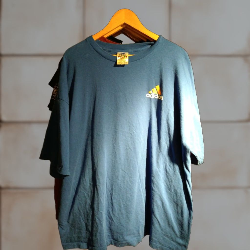 Adidas VINTAGE Adidas All Day I Dream About Sports T Shirt 2XL Adult Blue Short Sleeve Cotton USA Mens Size US XXL / EU 58 / 5 - 1 Thumbnail