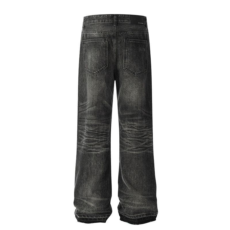 Vintage American street distressed straight loose ripped jeans Size US 32 / EU 48 - 2 Thumbnail