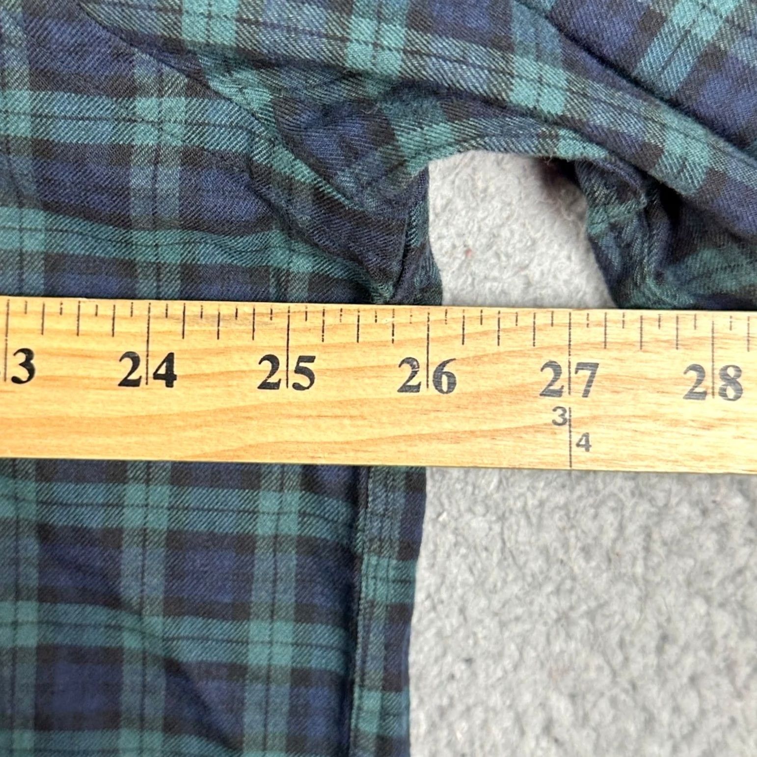 Brooks Brothers VINTAGE Brooks Brothers Wool Blend Shirt Mens XL Navy Green Flannel Tartan Plaid Size US XL / EU 56 / 4 - 5 Thumbnail