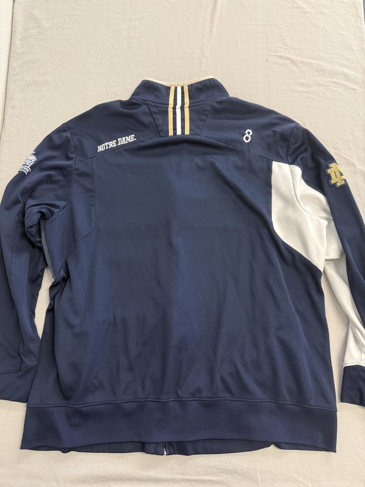 Adidas 2013 Notre Dame Irish Football Team Jacket #8 Pinstripe Bowl Size US XXL / EU 58 / 5 - 2 Thumbnail