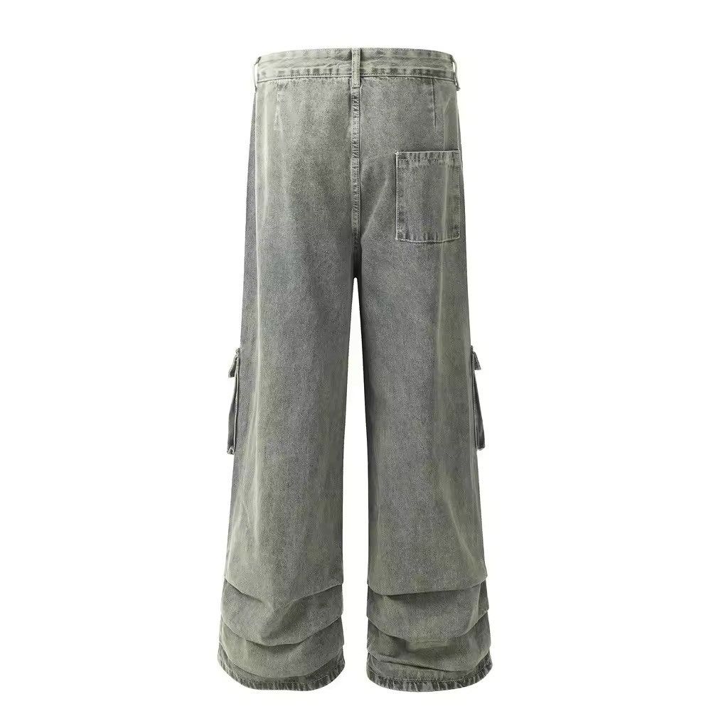Designer × Vintage Streetwear Cargo Washed Distressed Blue Multi Pockets Jeans Size US 29 - 4 Thumbnail