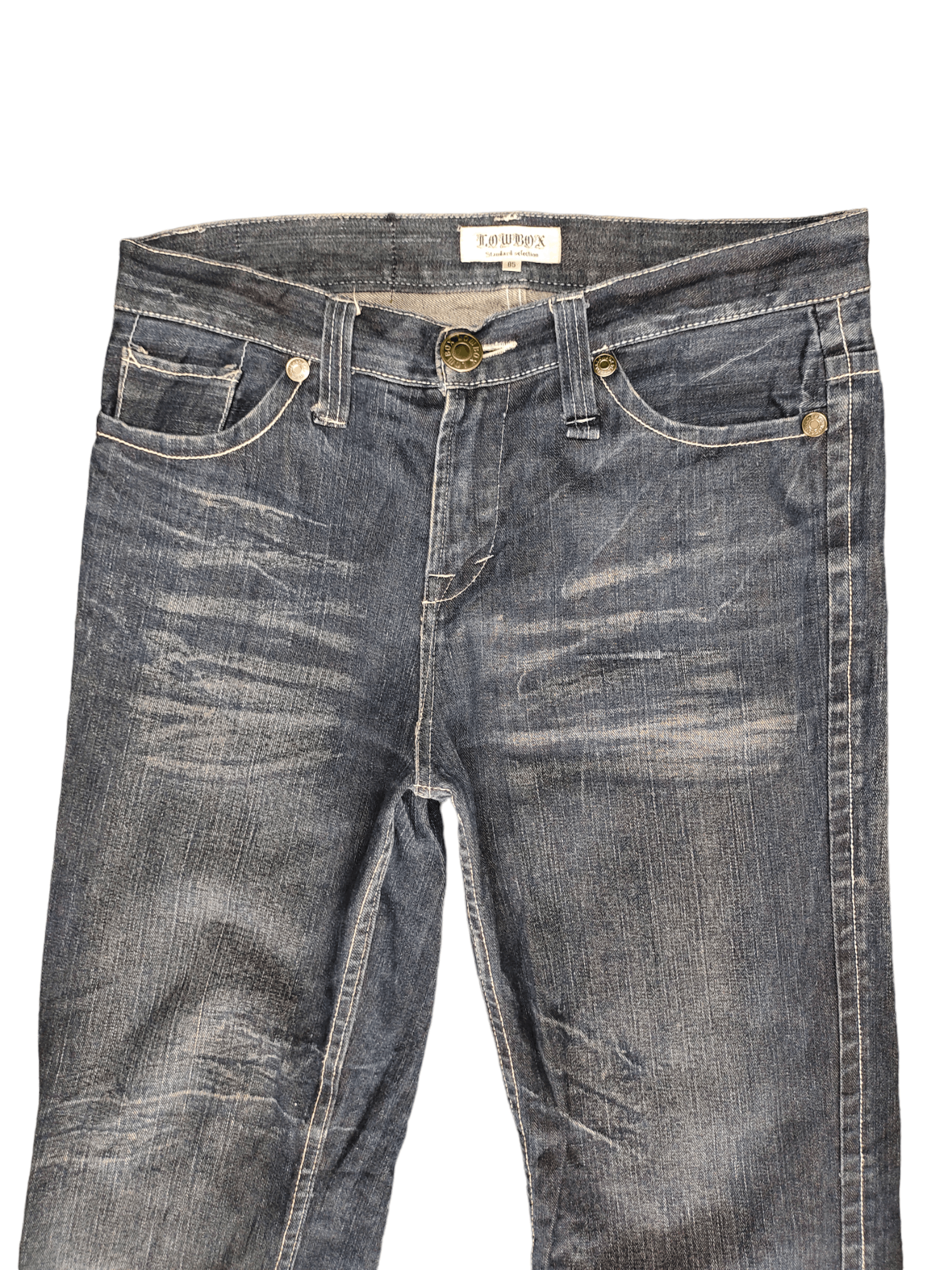 LOWBOX Lowbox Distress Faded Denim Jeans Undercovers Style Size US 34 / EU 50 - 2 Thumbnail