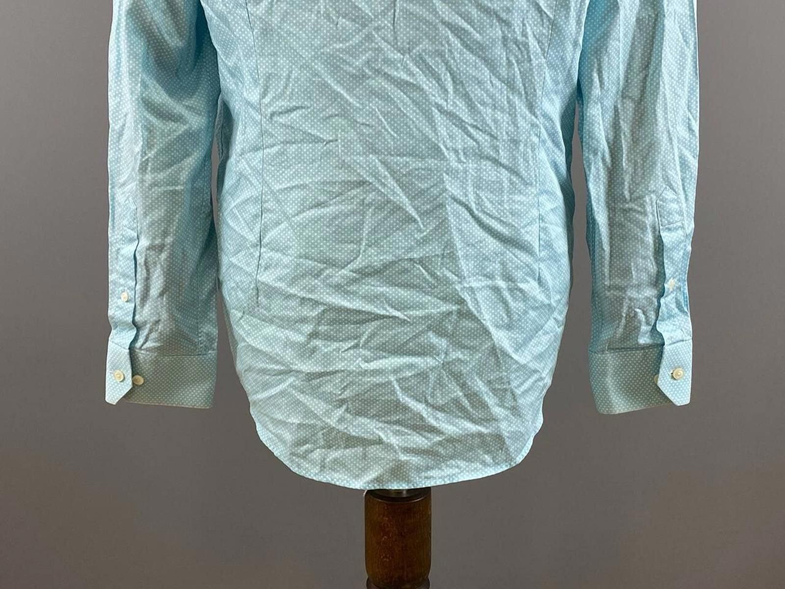 Eton Eton Contemporary Turquoise Dotted Shirt Size 41 / 16 Size US M / EU 48-50 / 2 - 9 Thumbnail