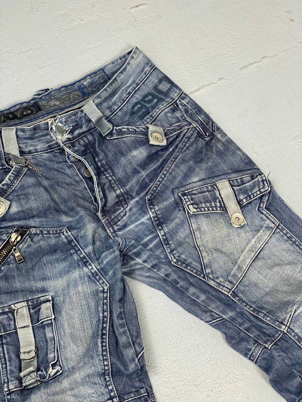 Japanese Brand × Jean Y2k Baggy Cargo Pants Denim Baggy Jeans Trousers Size US 32 / EU 48 - 5 Thumbnail