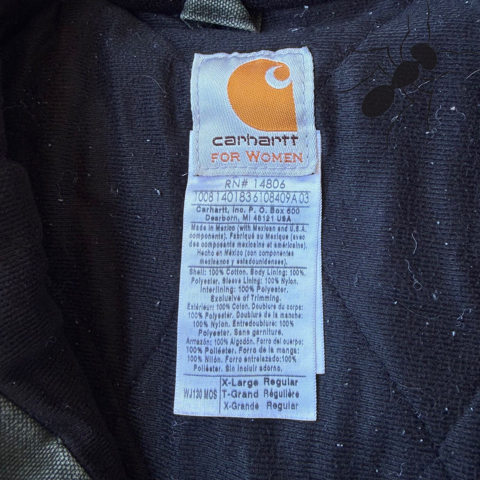 Carhartt × Vintage Carhartt WOMENS WJ130 MOS green hooded work wear jacket Size US XL / EU 56 / 4 - 5 Thumbnail
