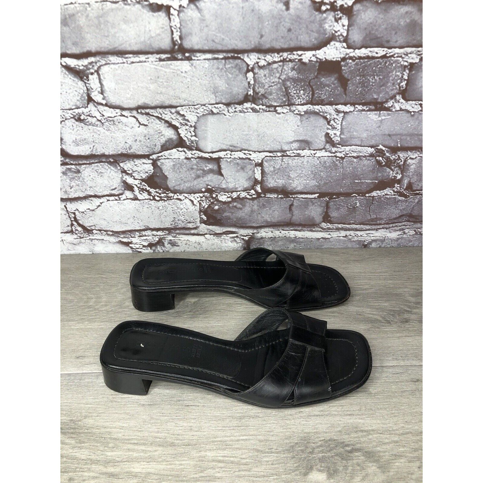 Hobbs London Hobbs Marilyn Anselm Black Leather Open Toe Strap Slides Hee Size US 8.5 / IT 38.5 - 15 Thumbnail