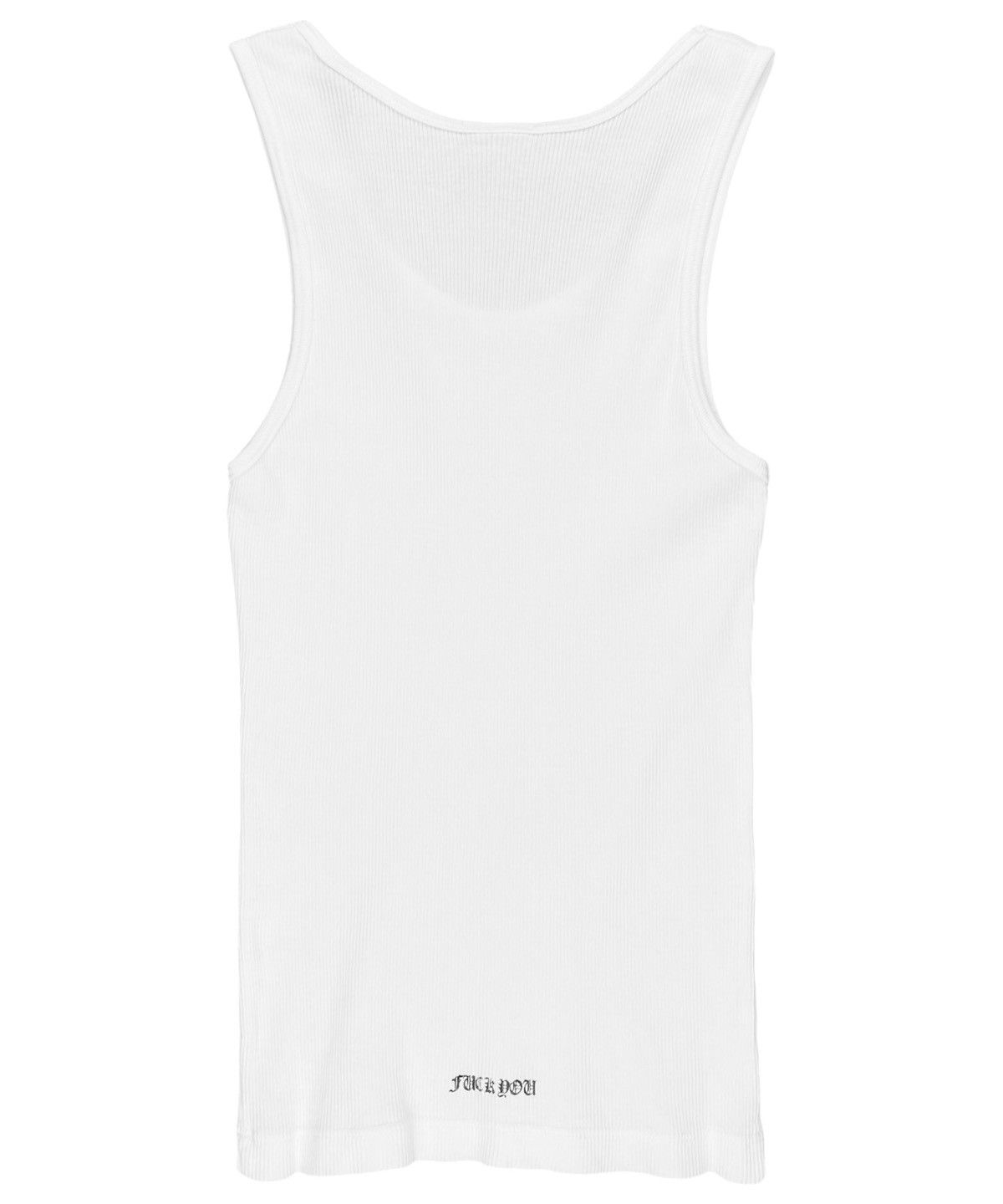 Chrome Hearts Chrome Hearts Vintage Fuck You Neck Logo Tank Top White Size M / US 6-8 / IT 42-44 - 2 Thumbnail