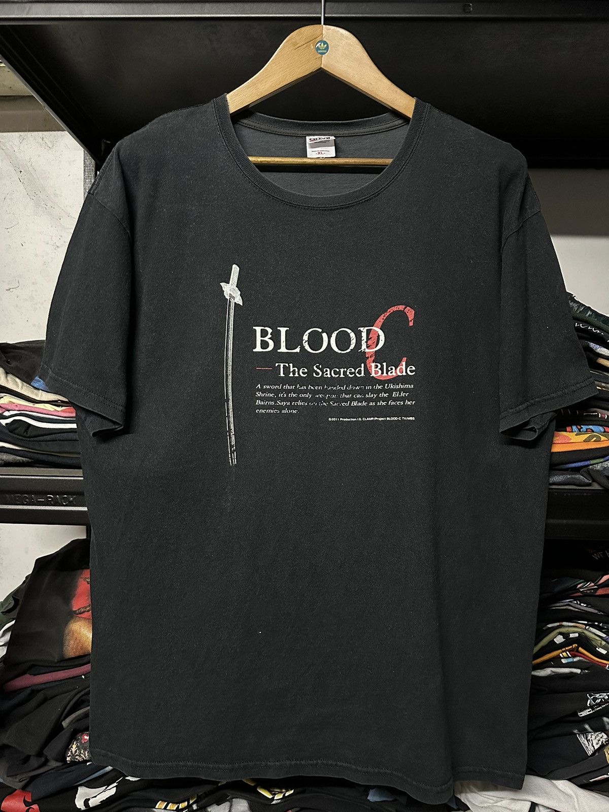 Anime Vintage Anime Blood C The Sacred Blade Sun Faded Tee Anvil Size US XL / EU 56 / 4 - 1 Thumbnail