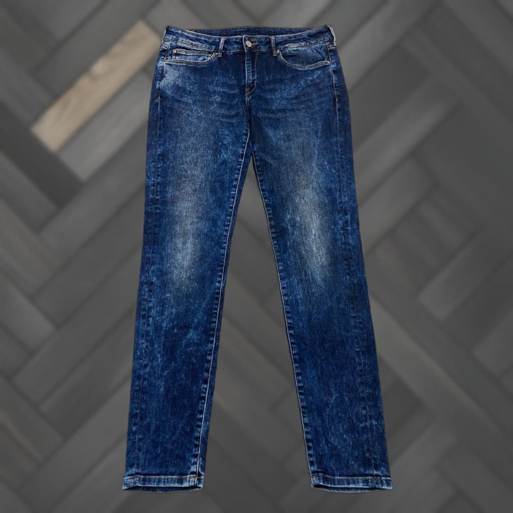 AG Jeans MNG Jeans Womens Jeans Slim Skinny Blue 14 Stretch Acid Wash 5-Pocket Denim Mid Rise Size 24" / US 00 / IT 34 - 1 Thumbnail