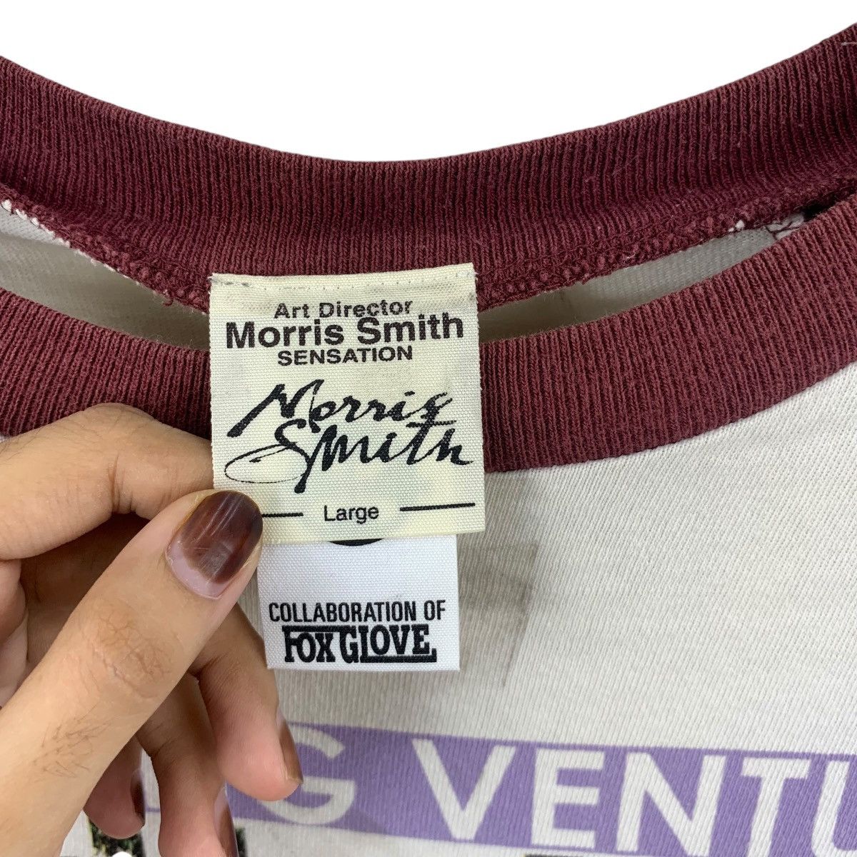 Other MORRIS SMITH x FOX GLOVE Art Director Raglan Tee Shirt Top Size L / US 10 / IT 46 - 8 Thumbnail