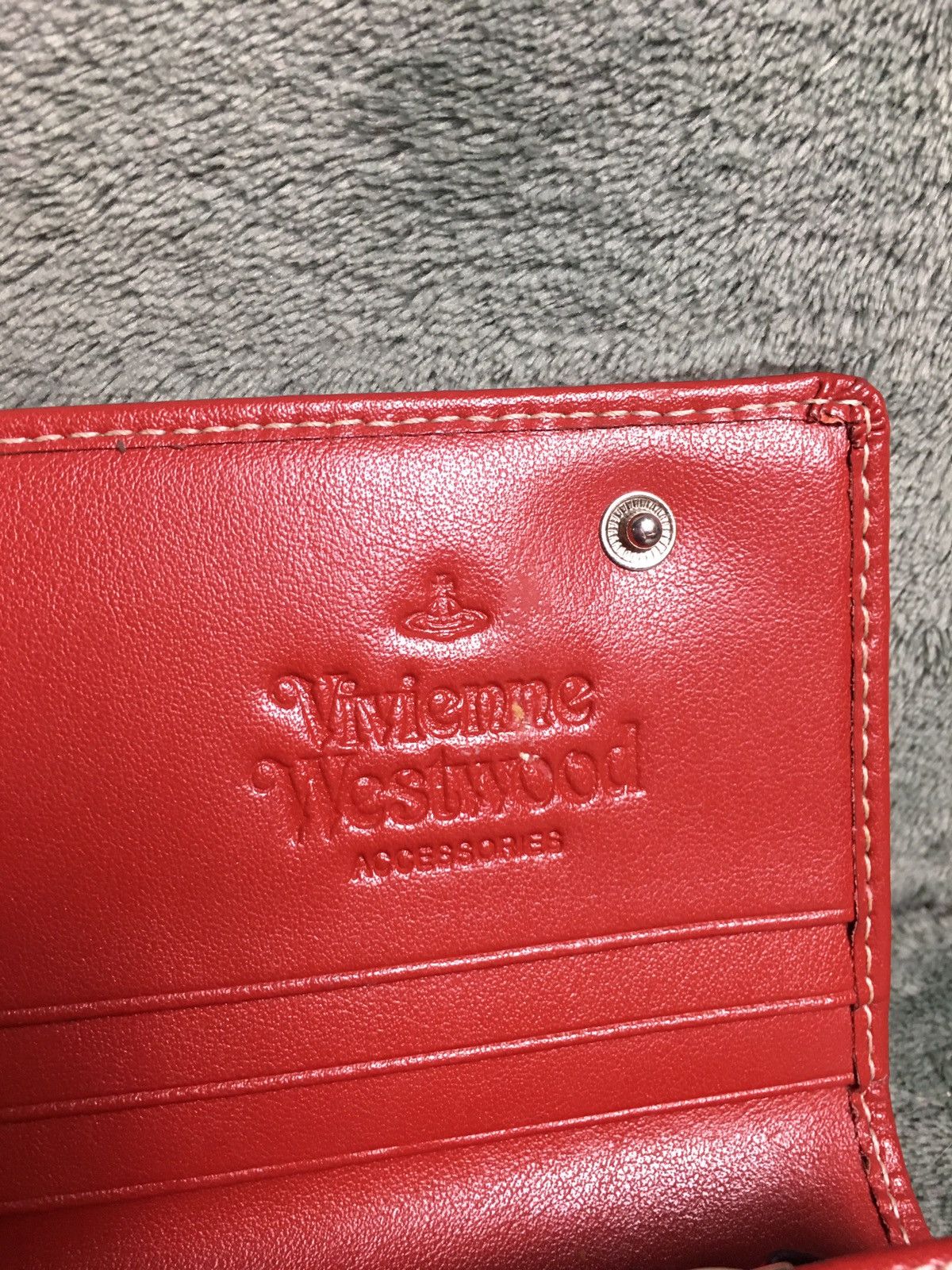 Vivienne Westwood Vivienne Westwood Red Orb Logo Leather Bifold Long Wallet Size ONE SIZE - 7 Thumbnail