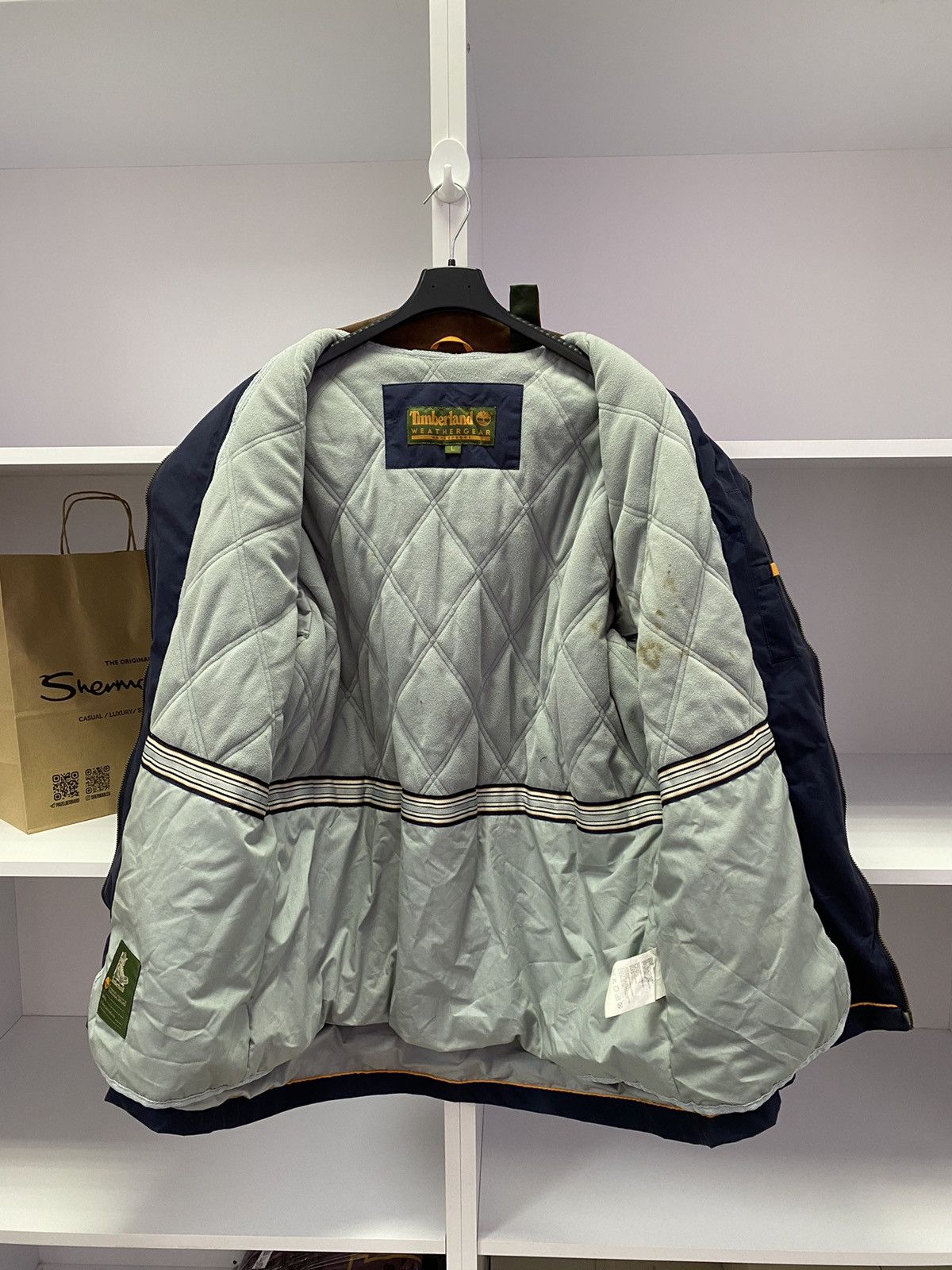 Timberland × Vintage Vintage Timberland Weathergear Waterproof Jacket Dark Blue Size US L / EU 52-54 / 3 - 10 Thumbnail