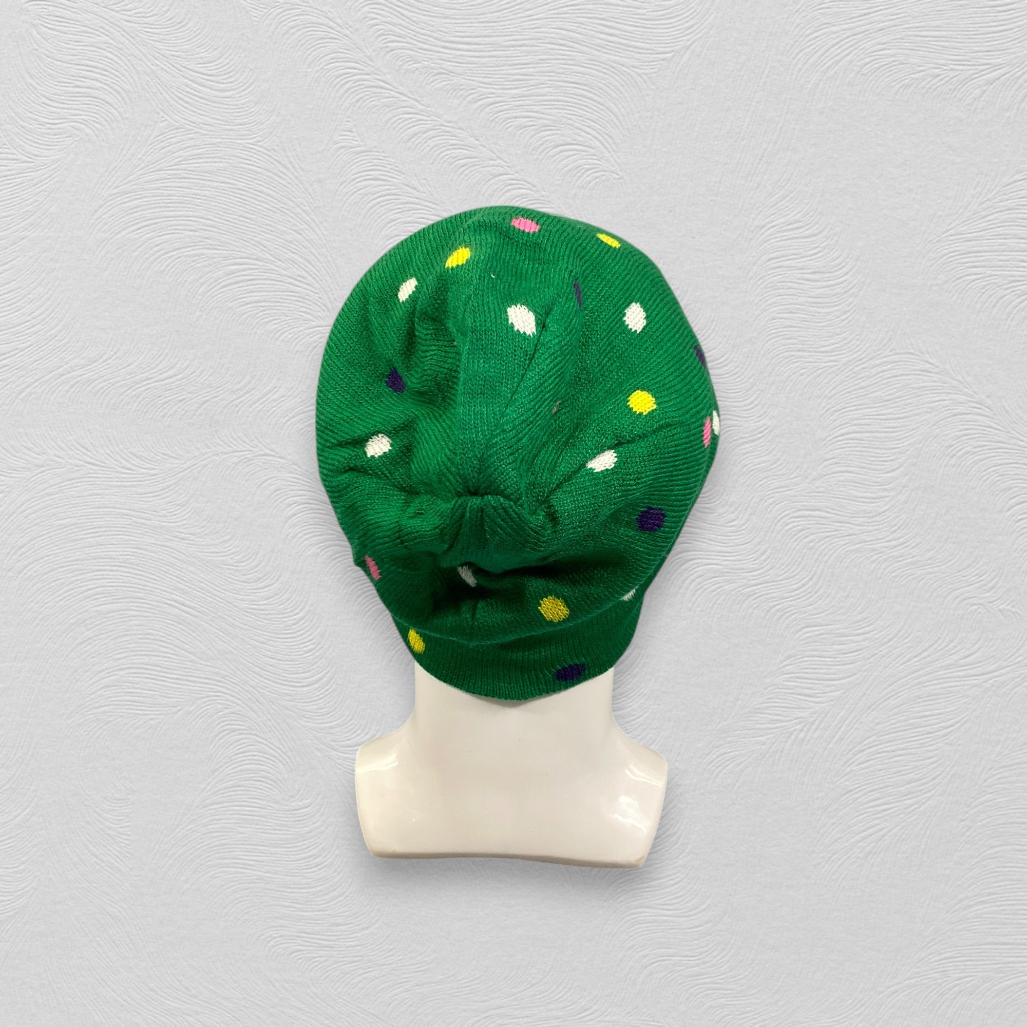 Japanese Brand Slouchy Snow Cap Beanie With Multicolor Dots -BN949 Size ONE SIZE - 4 Thumbnail