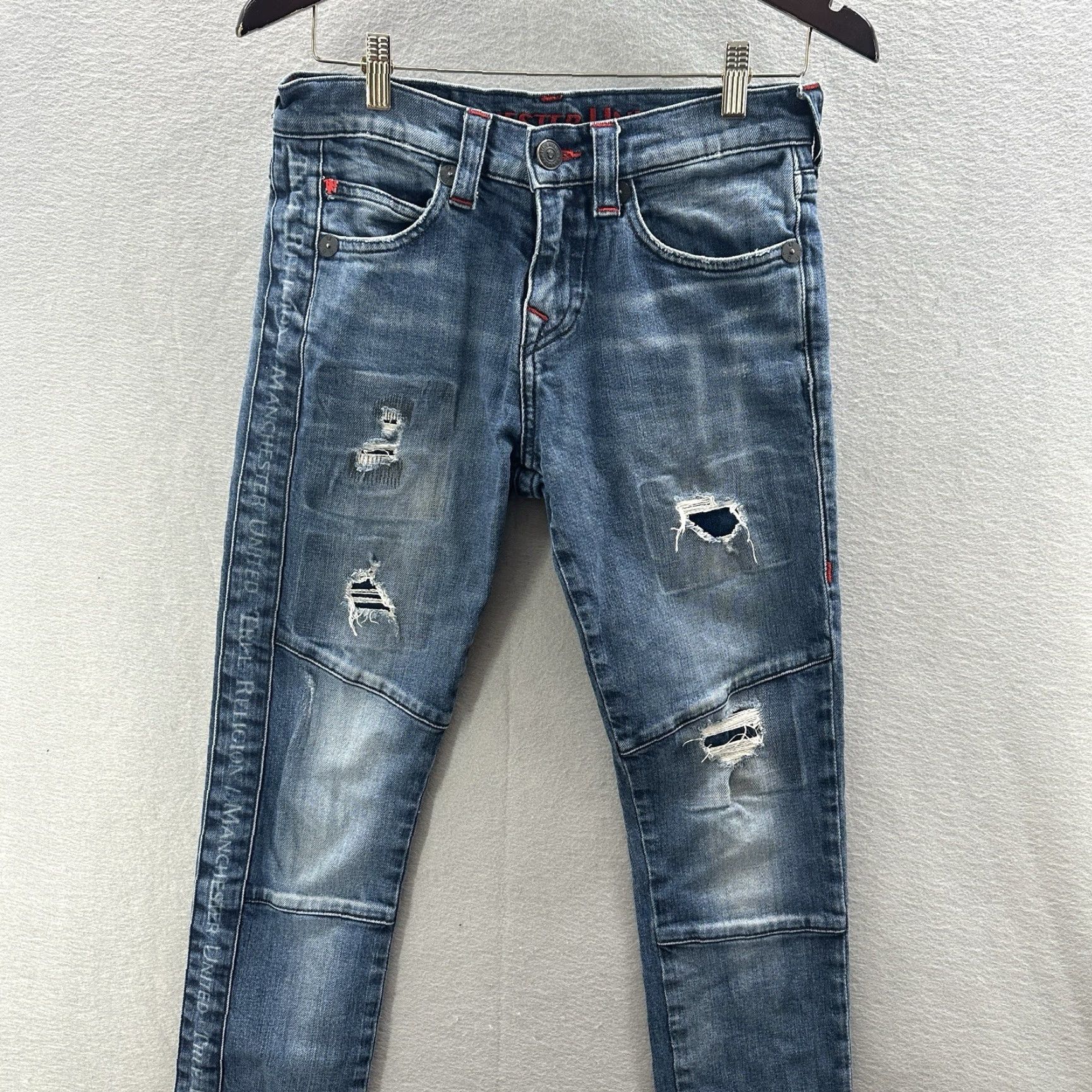 True Religion True Religion Jeans Women 28 Blue Logo Denim Distressed Slim Skinny Distress Manchester United Jeans Size 28" / US 6 / IT 42 - 2 Thumbnail