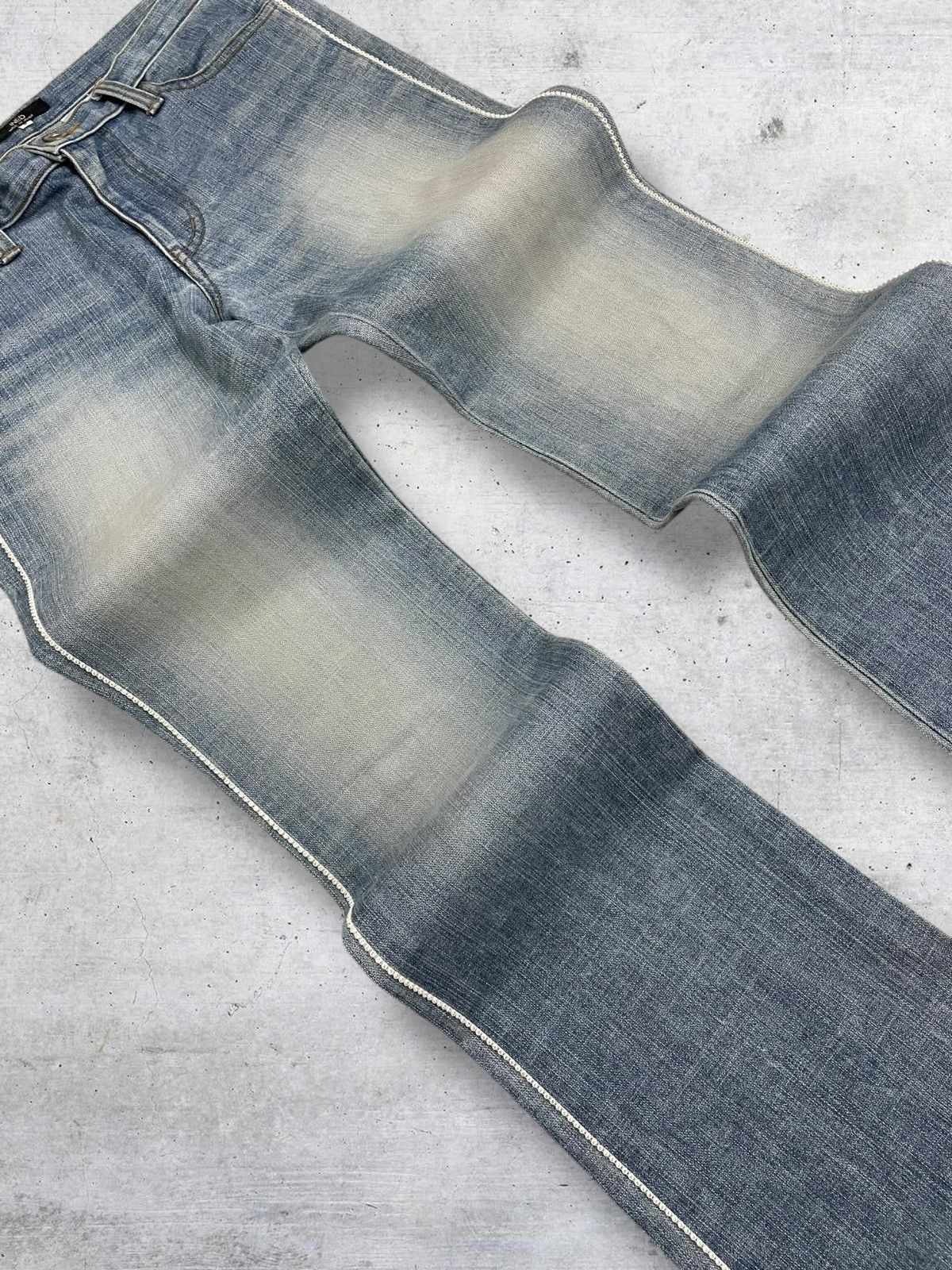 Yohji Yamamoto VINTAGE YOHJI YAMAMOTO JAPAN DESIGNER FLARED DIAMOND DENIM Size US 30 / EU 46 - 6 Thumbnail