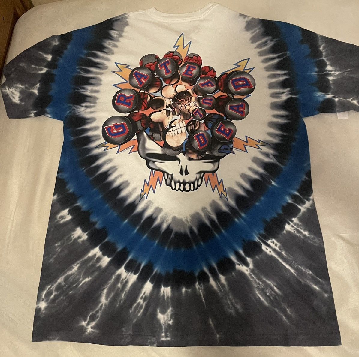 Grateful Dead Grateful Dead - Skeleton Hockey tie dye xxl 2xl liquid blue Size US XXL / EU 58 / 5 - 2 Thumbnail