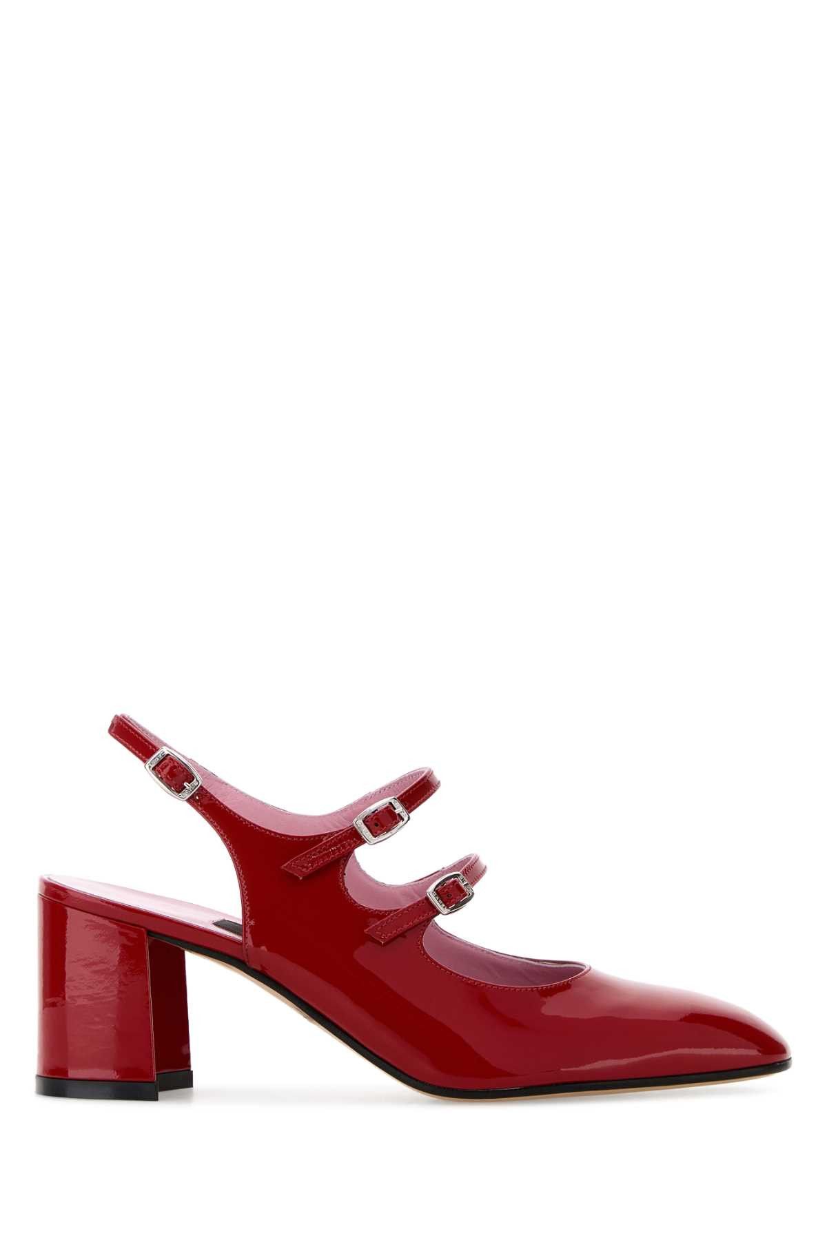 Carel Paris Red Leather Banana Pumps Size US 6 / IT 36 - 1 Thumbnail