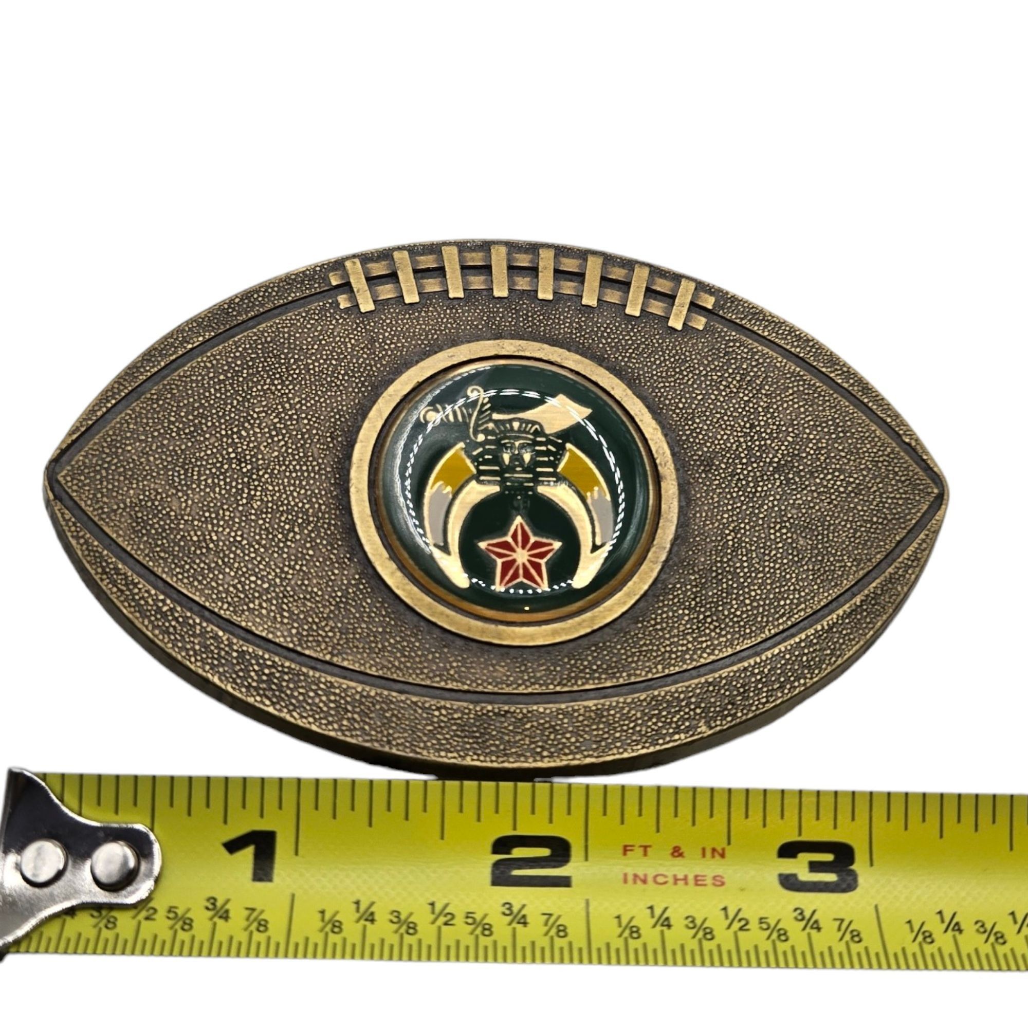 Vintage Vintage Shriners Masonic Football Belt Buckle Fraternal Orga Size ONE SIZE - 2 Thumbnail