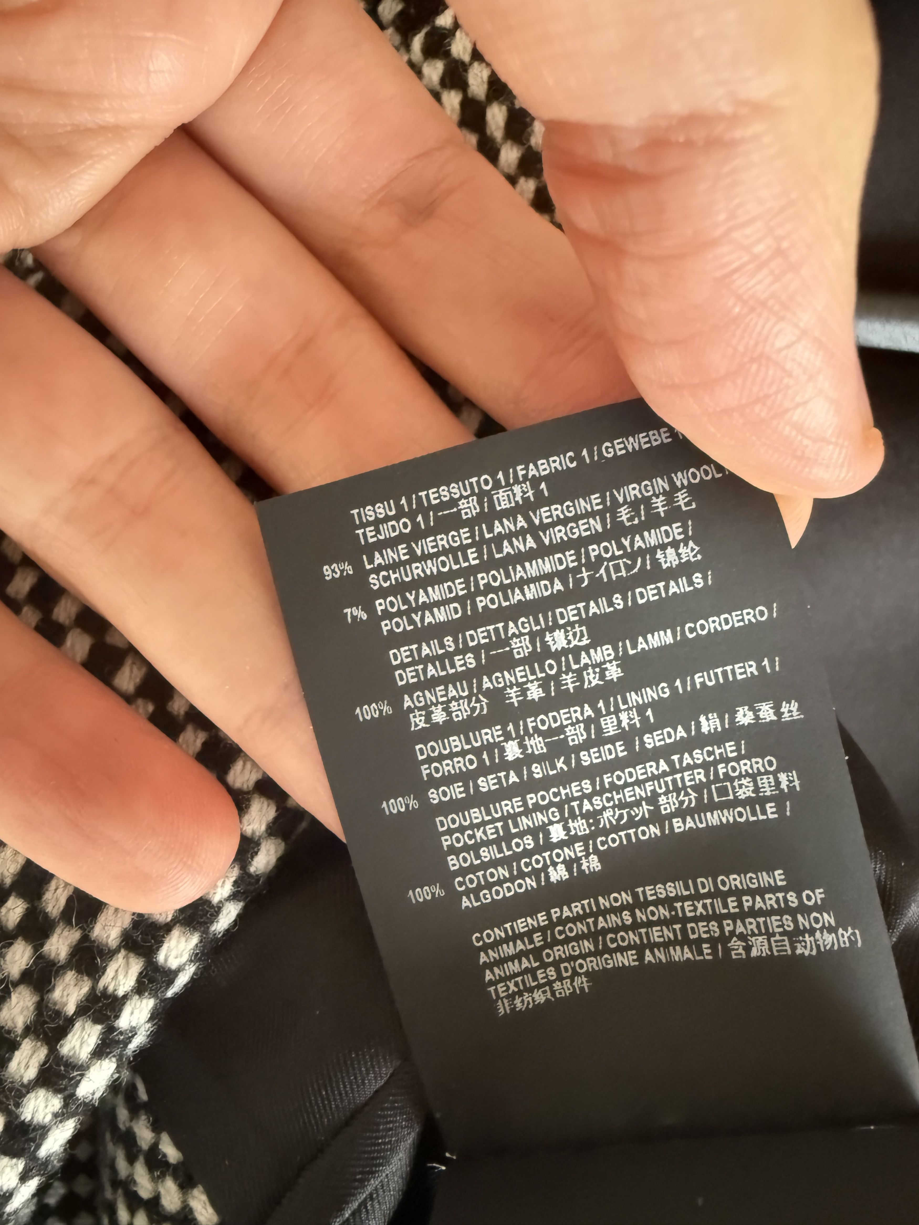 Saint Laurent Paris SS19 Saint Laurent Black and Off-White Tweed Allure Blazer Size 52R - 15 Thumbnail