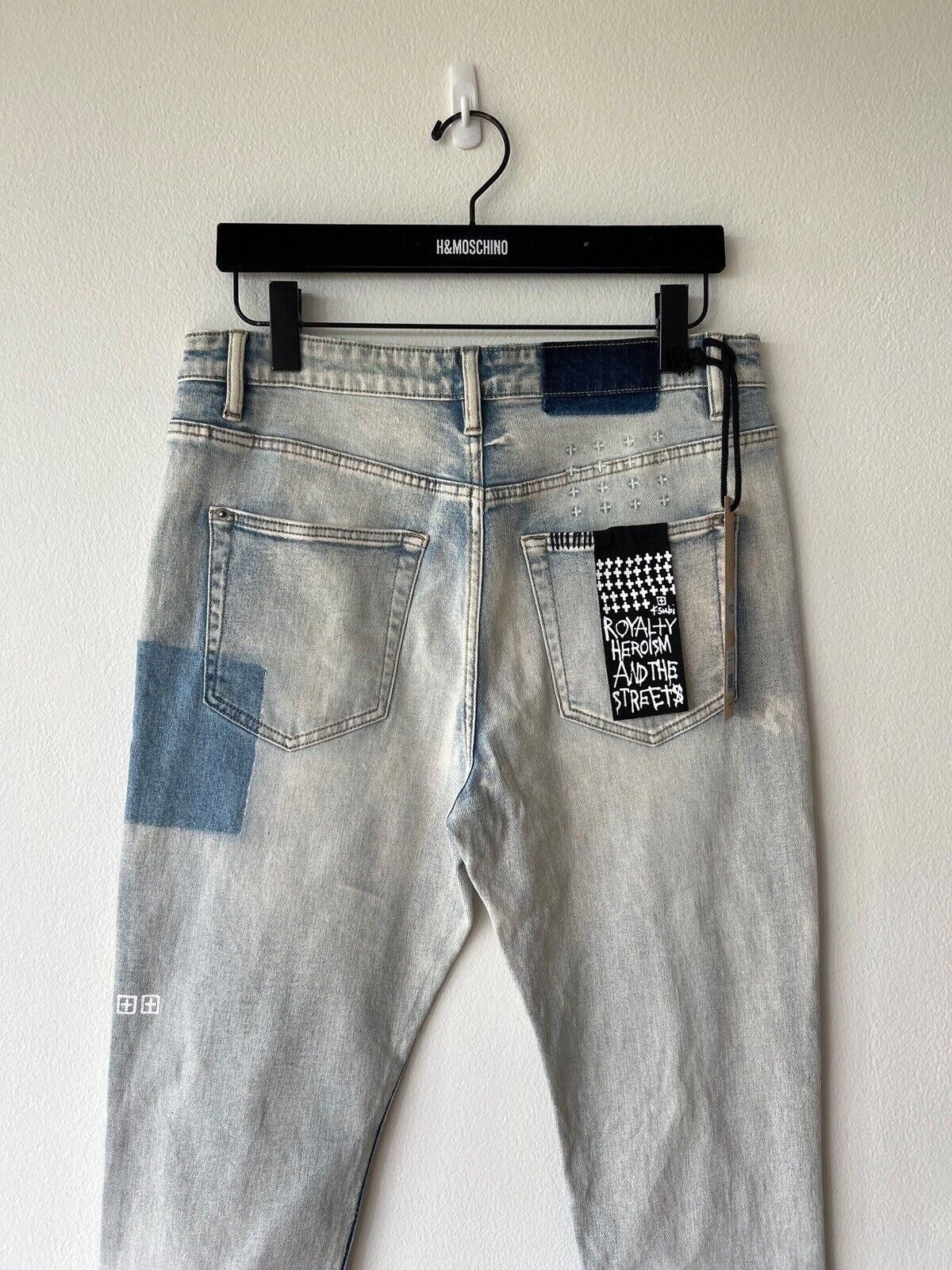 Ksubi new Ksubi mens denim jean wolfgang 32 2 tone blue patch rip Size US 32 / EU 48 - 6 Thumbnail