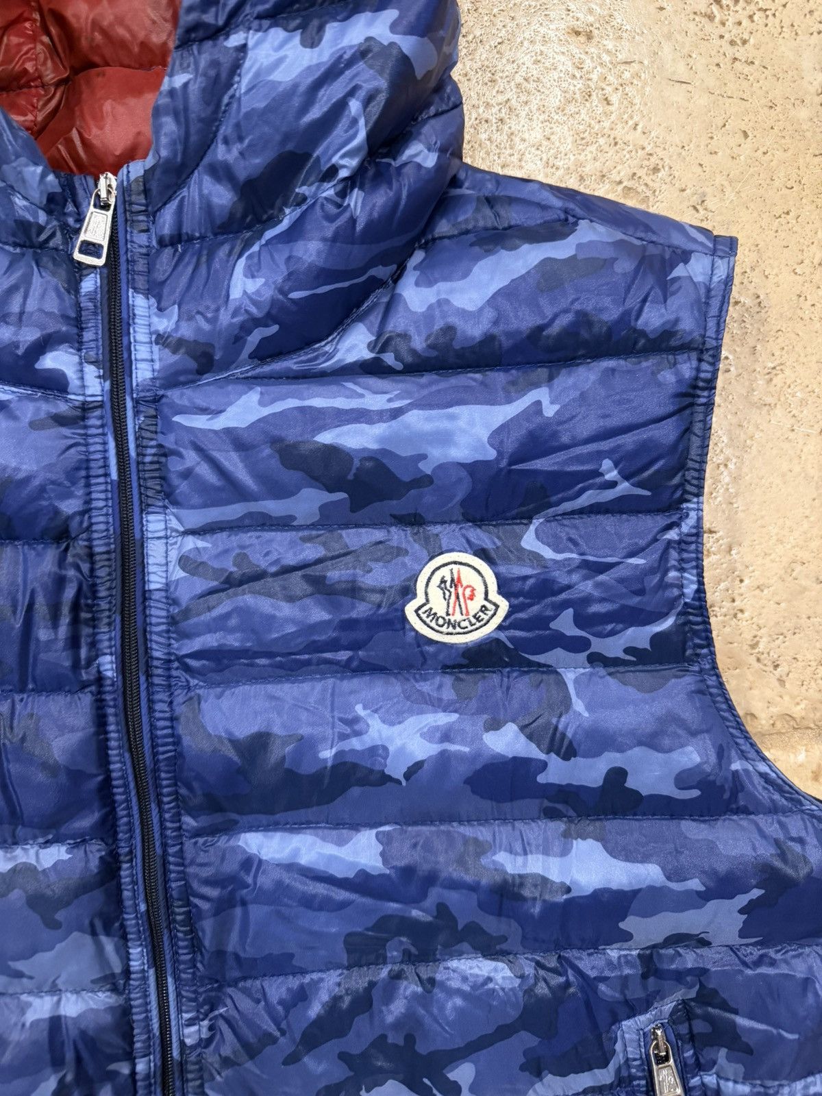Moncler Moncler Patrick Gilet Blue Camo Fatique Down Puffer Vest Size US L / EU 52-54 / 3 - 4 Thumbnail