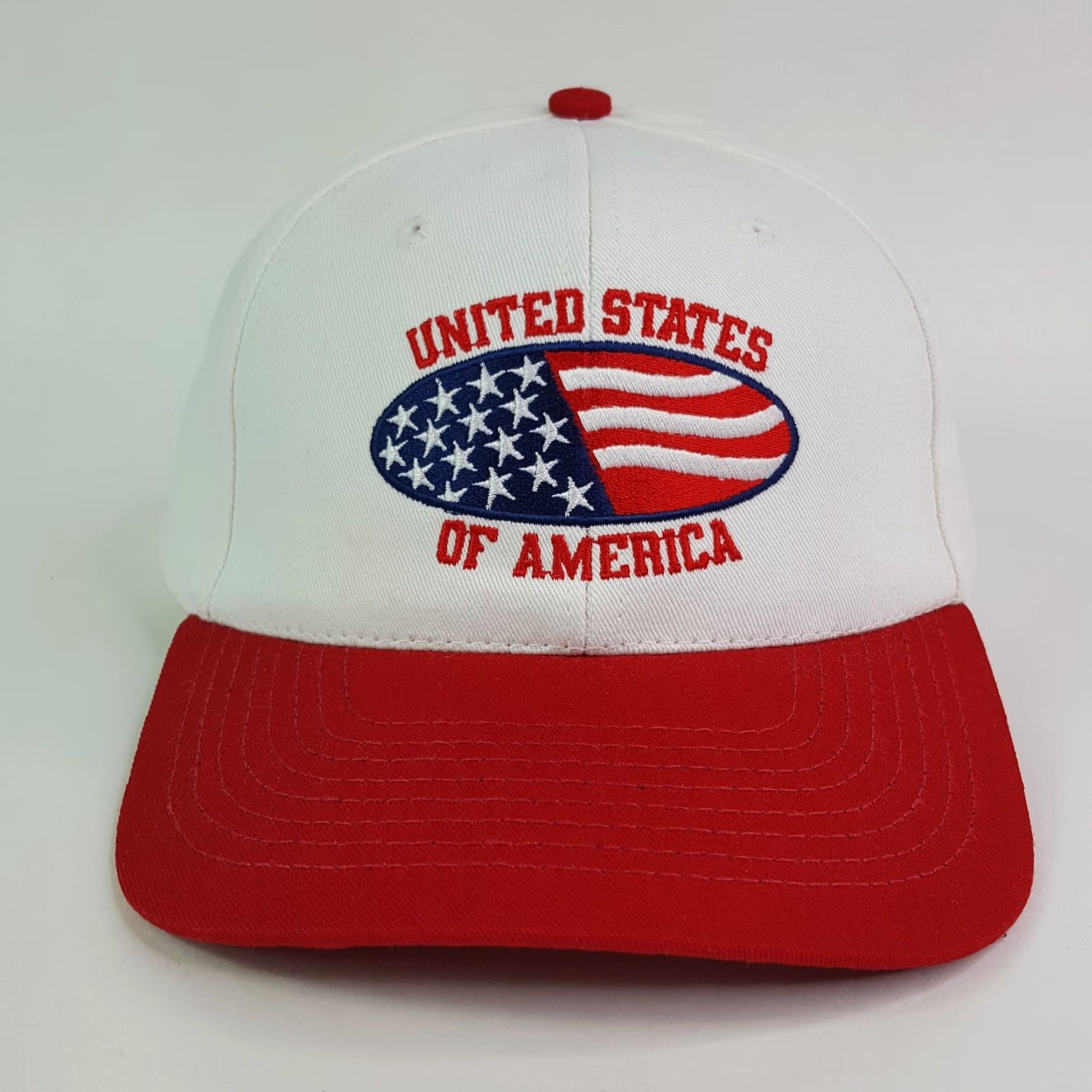 Vintage VINTAGE Town Talk USA Made Snapback Hat Baseball Cap Retro Flag 90s United States Of American 9/11 Embroidered Adjustable Cotton Canvas Blue Mens Hat Size ONE SIZE - 2 Thumbnail