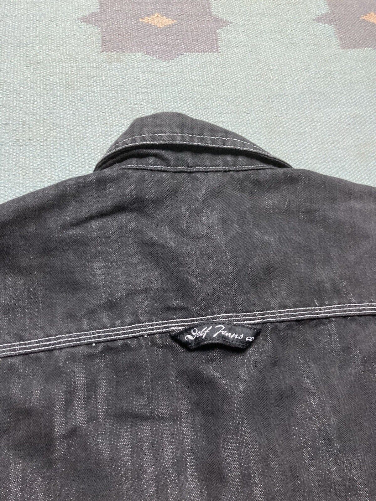Southpole × Vintage y2k denim trucker jacket delf black goth skater men’s large Size US L / EU 52-54 / 3 - 7 Thumbnail