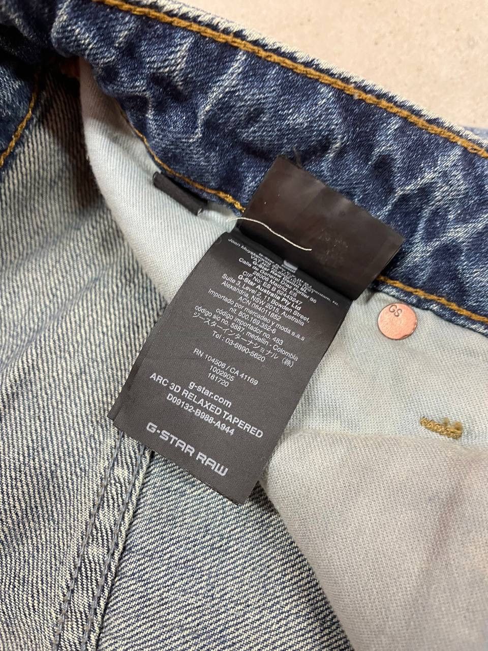 G-Star Arc 3D Relaxed Tapered Vintage G Star Raw Distressed Jeans Size US 30 / EU 46 - 13 Thumbnail