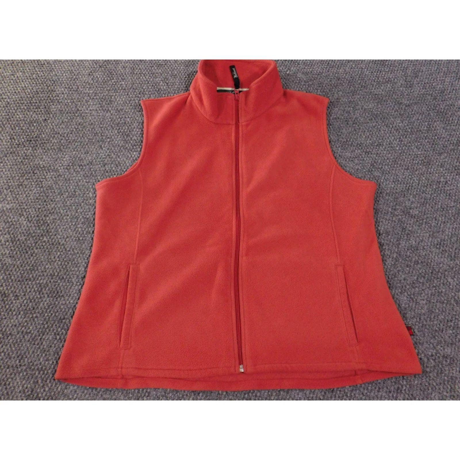 Vintage Woolrich Vest Womens XL Red Full Zip Fleece Outdoor Hiking Warm Layer Shirt Size XL / US 12-14 / IT 48-50 - 3 Thumbnail