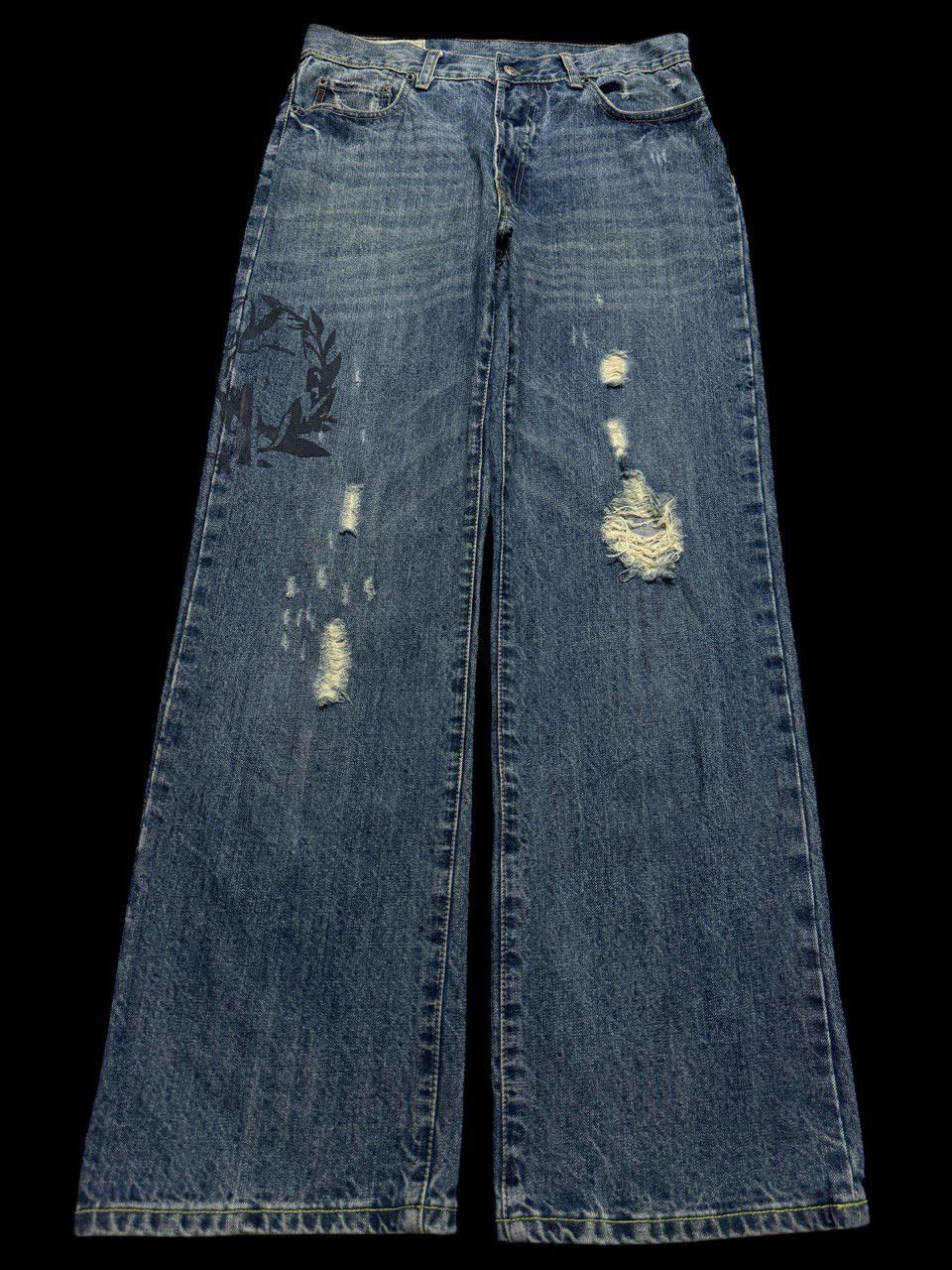 💥Baggy Flare💥Sick Abrecrombie Distress Tattoo Baggy Flare