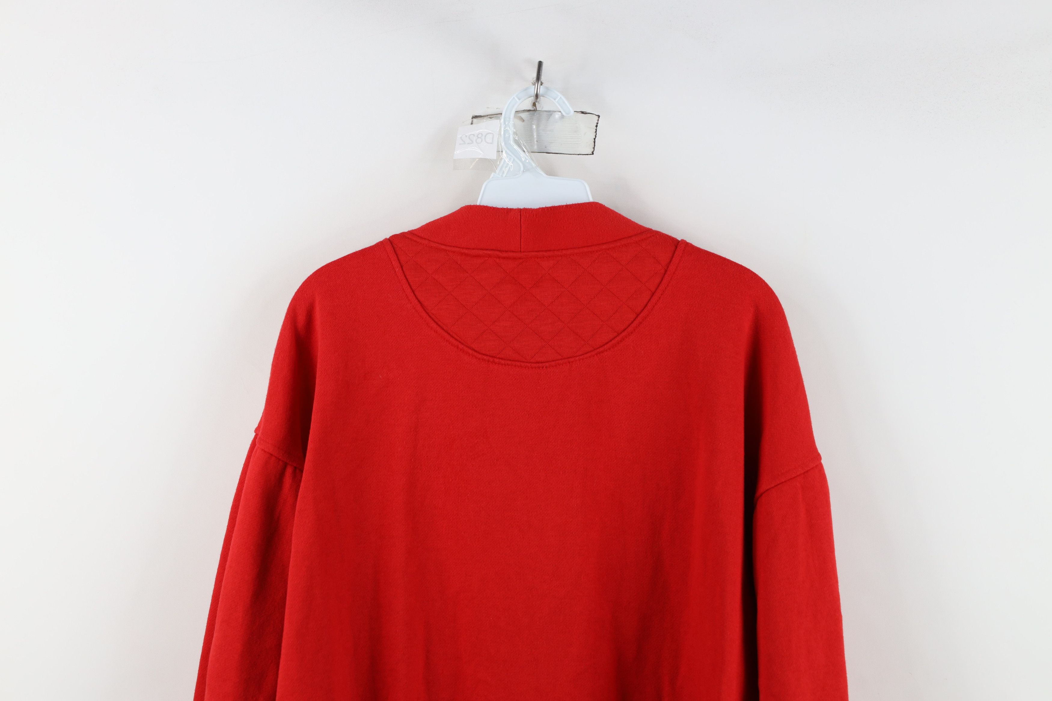 Vintage Vintage 90s Streetwear Button Cardigan Sweatshirt Red Size L / US 10 / IT 46 - 14 Thumbnail