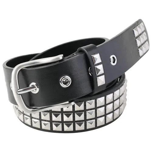 Designer Dark Vintage Belt Riveted Belts Menswear Accessories Size ONE SIZE - 2 Thumbnail