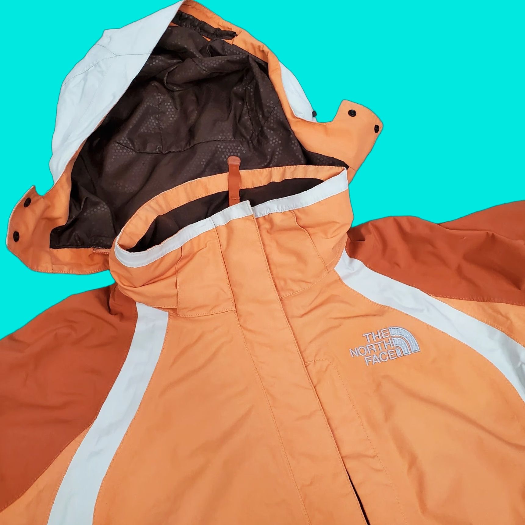 The North Face The North Face Jacket Womens M Orange HyVent Hooded Windbreaker Outdoors Coat Seasonal Fall Winter Size M / US 6-8 / IT 42-44 - 1 Thumbnail