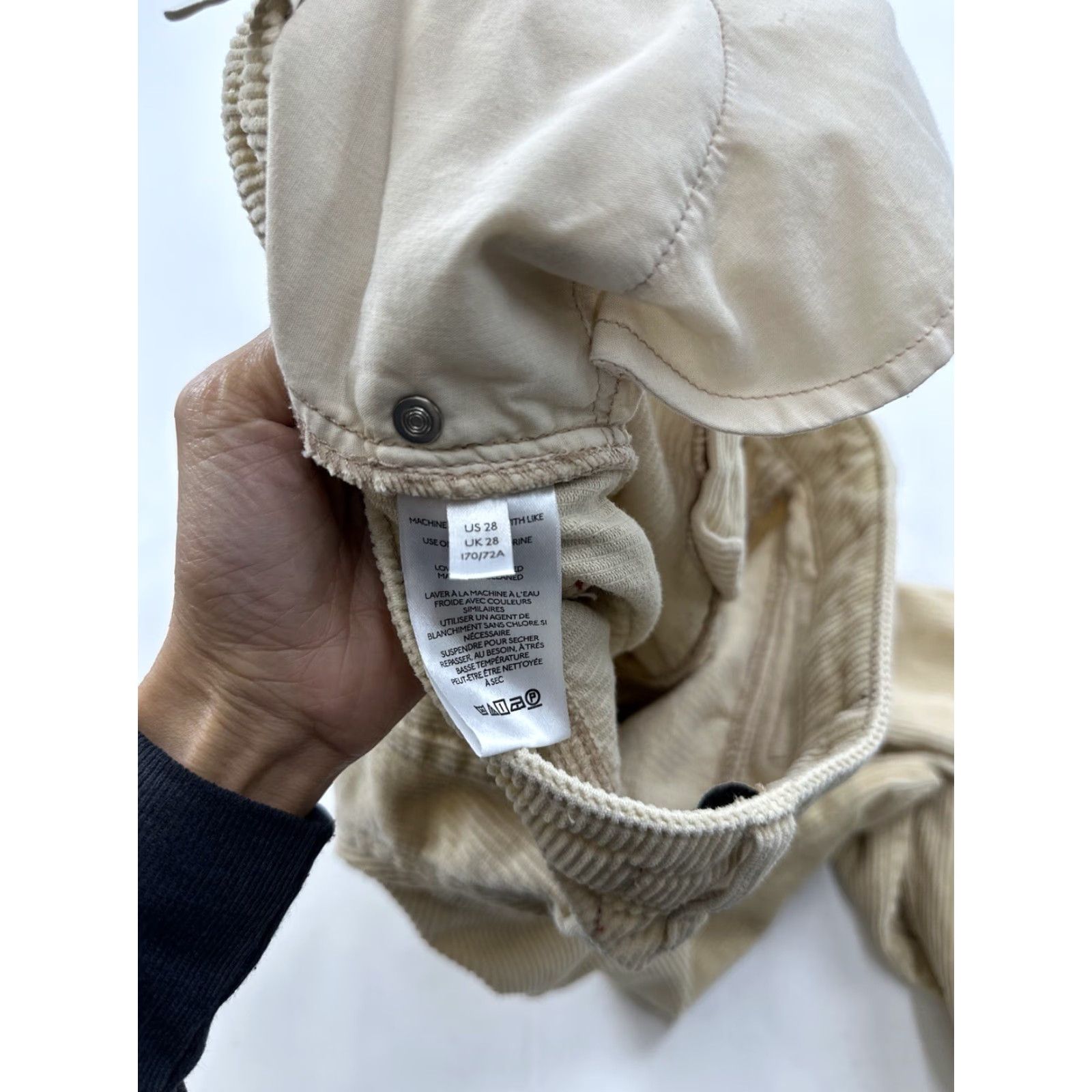 Bdg BDG Pants Women 28 Light Khaki Corduroy High Rise Mom Ankle Beige Cotton Solid Ladies Pants Size 28" / US 6 / IT 42 - 6 Thumbnail